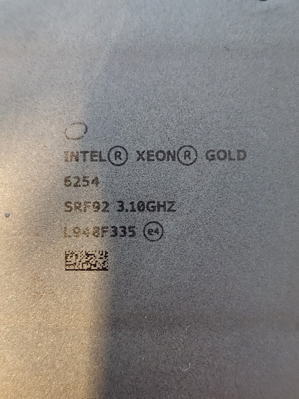 (lot of two) Intel Xeon Gold 6254 3.10Ghz Server Processor (SRF92)