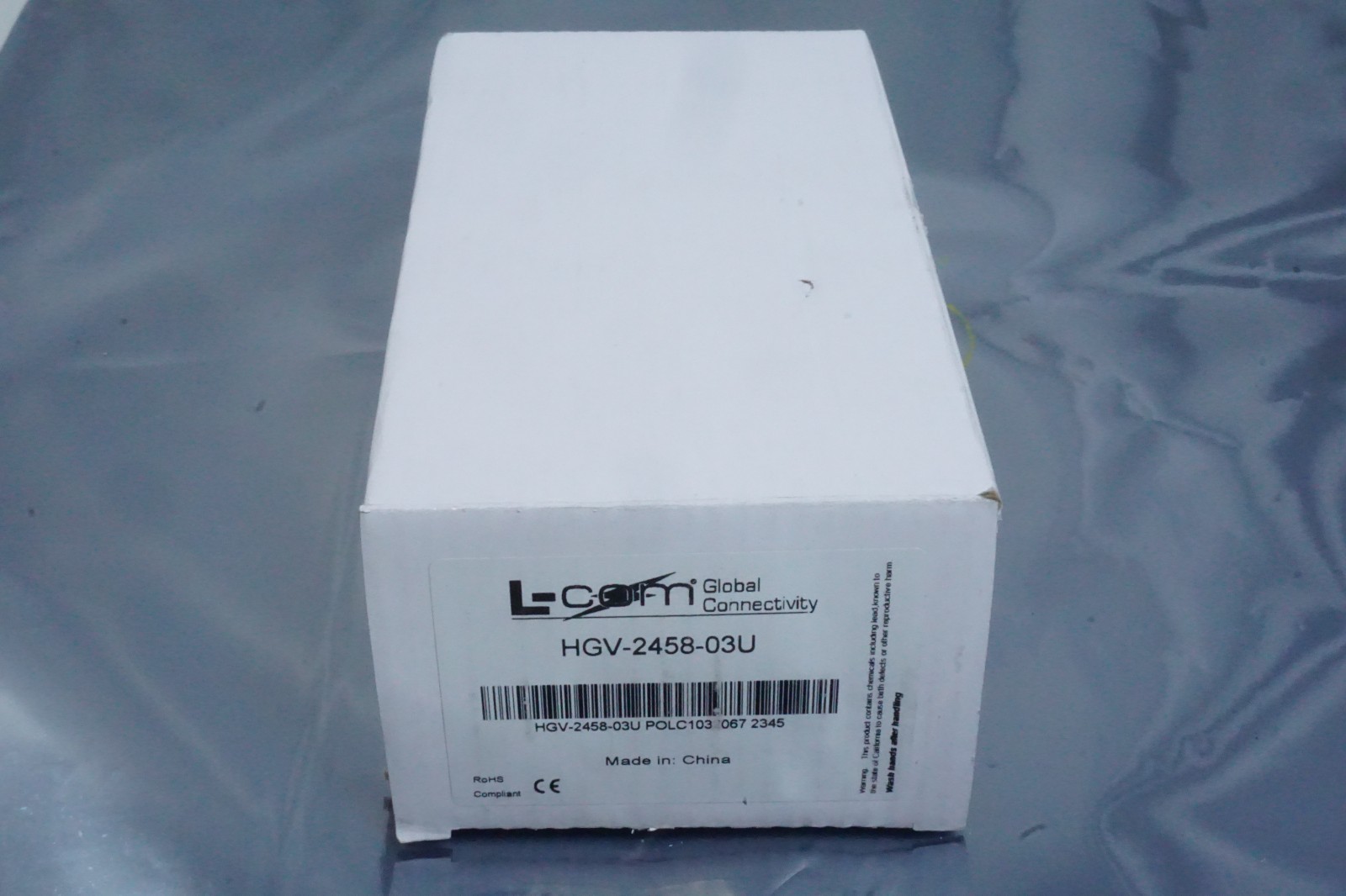 L-COM HGV-2458-03U: 2.4/5.8 GHz 3.5/4 dBi Dual Band Omnidirectional Antenna