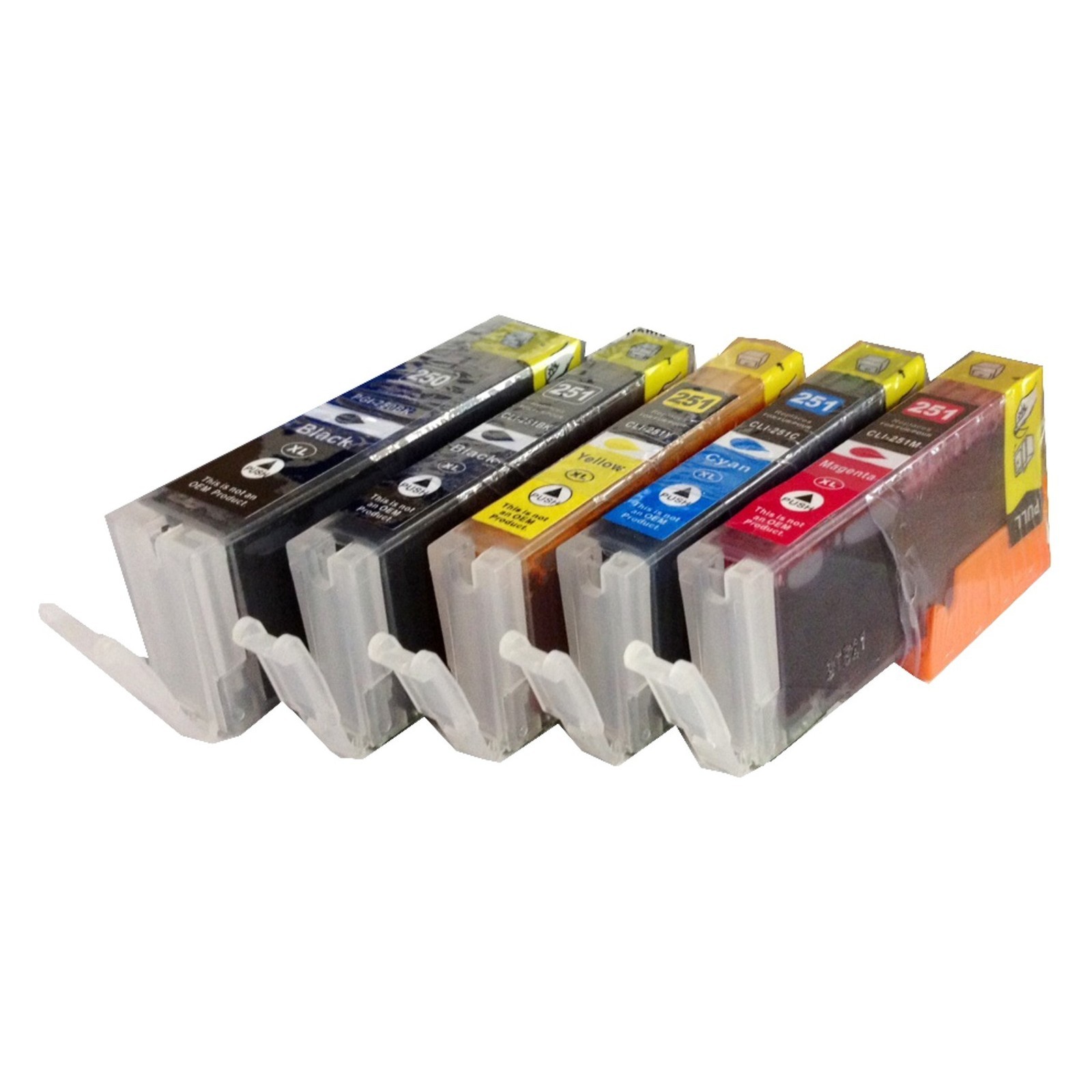 *5 Pk New Canon  PGI-250XL CLI-251XL Compatible Ink  For Pixma MX722 MX922