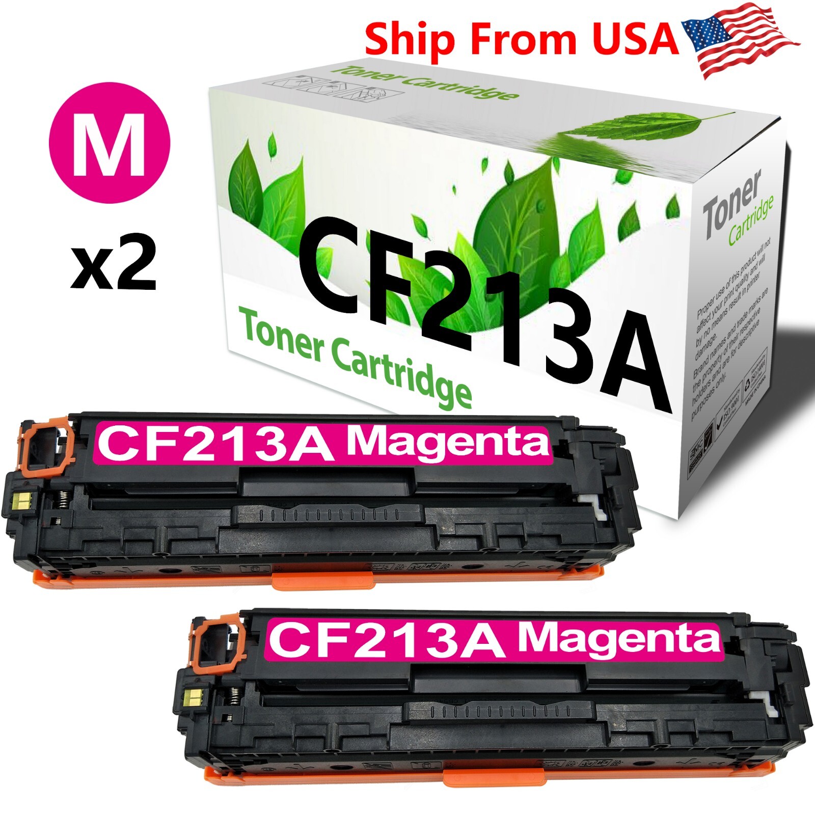2PK CF213A 131A Magenta Toner Cartridges Fit for M251n M276n Printer