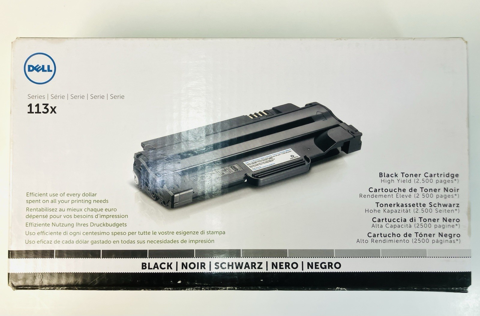 Dell 113x Black Toner Cartridge High Yield 2500 Pages Genuine Sealed
