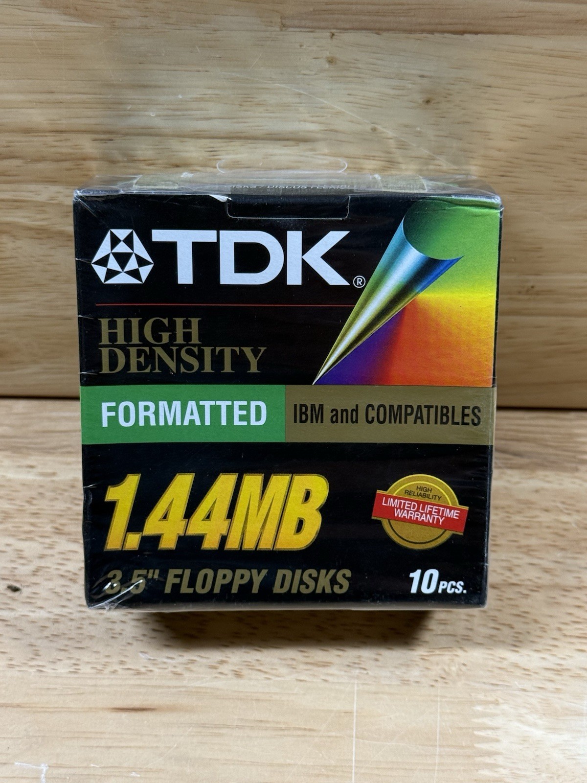 Box of 10 TDK High Density 3.5" 1.44 MB Floppy Disk Formatted Sealed IBM And Com