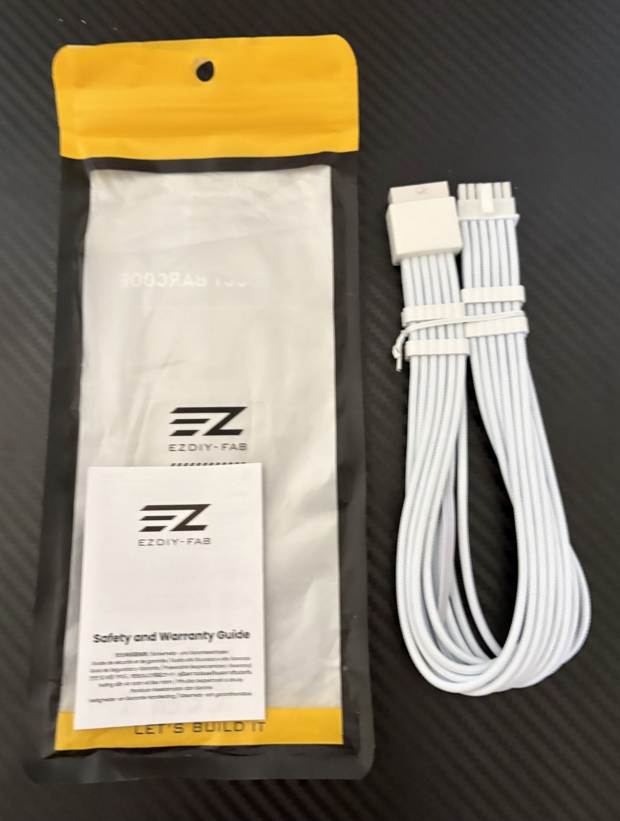 EZDIY-FAB US-16awg PET 12+4 12v-2x6 male to female 300mm
