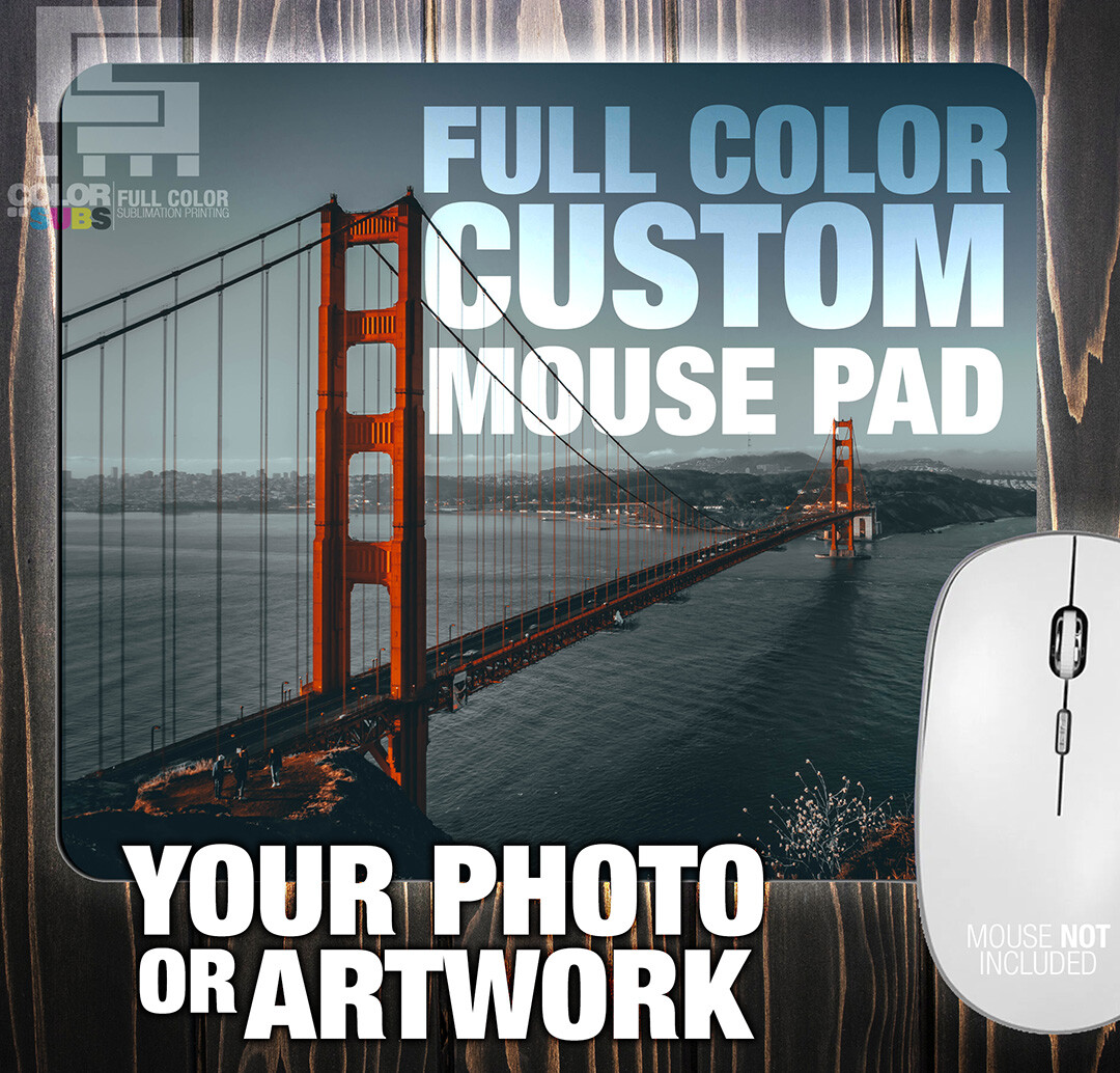 Full Color Custom Desktop Mouse Pad laptop computer gift office work home family