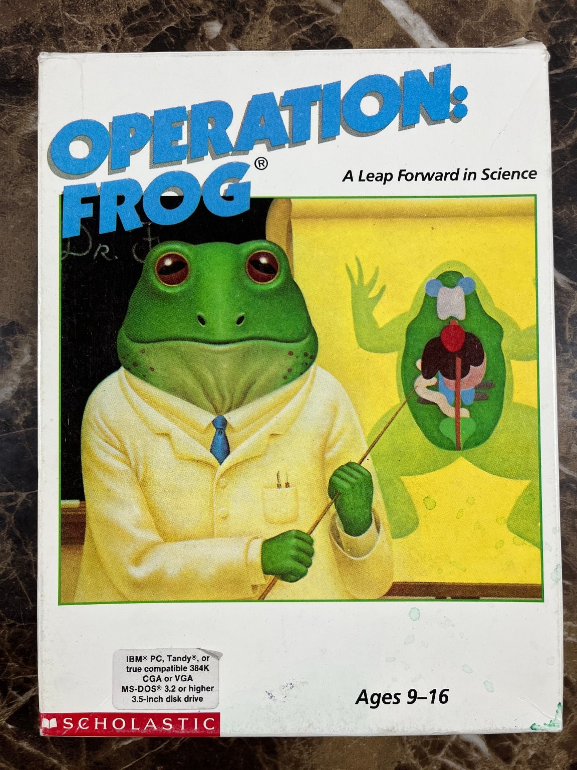 Operation: Frog Scholastic Software PC MS-DOS Educational Video Game 5.25" Disk