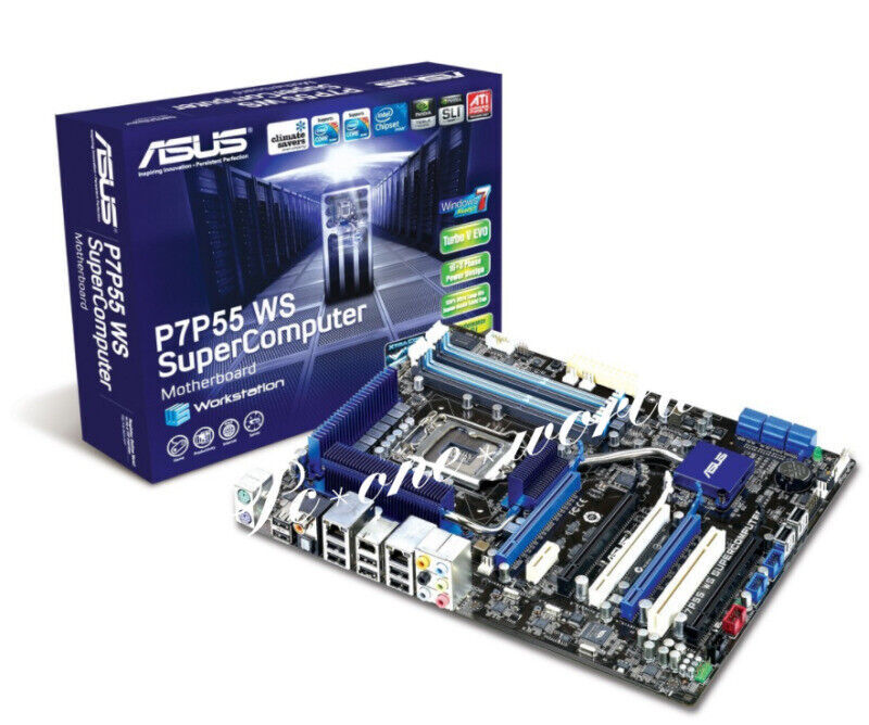 Asus P7P55 WS SUPERCOMPUTER Motherboard Intel P55 LGA 1156 DDR3 USB2.0 ATX