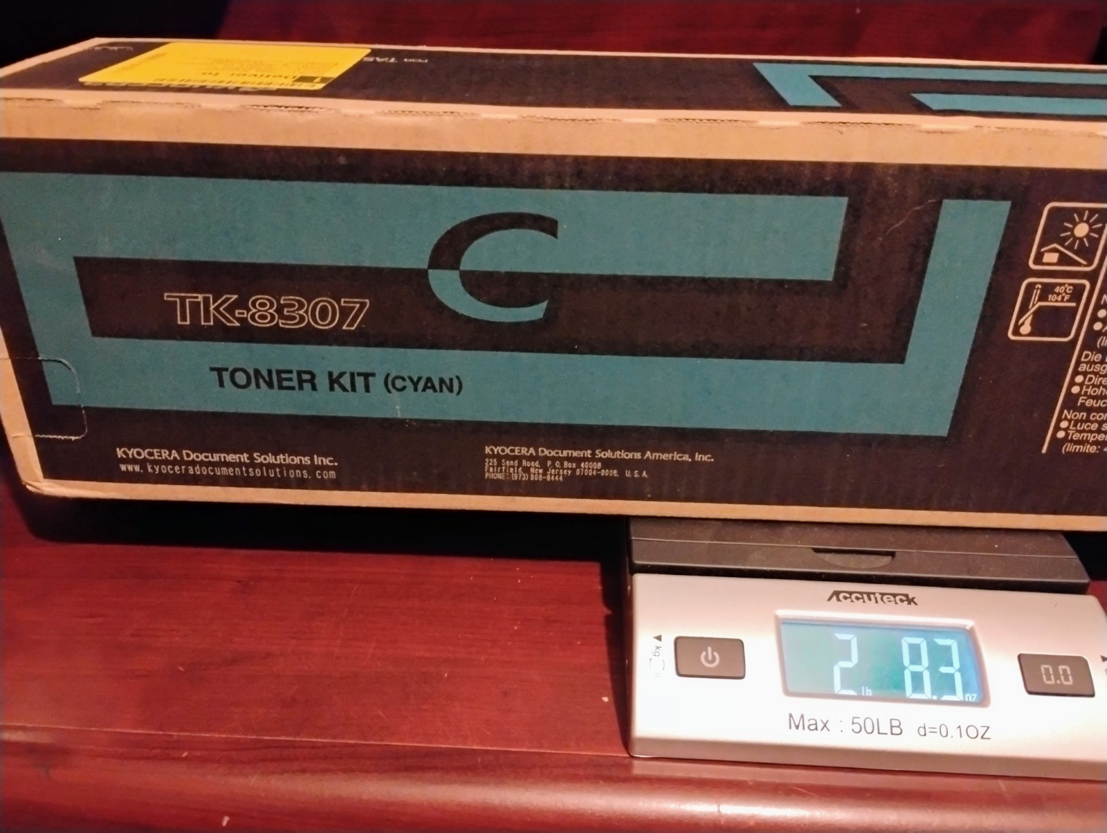 OEM New Kyocera Toner TK-8307 Cyan Fits Model 3050ci, 3051ci, 3550ci, 3551ci