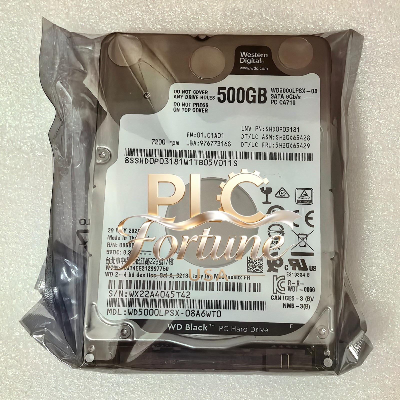 NEW Western Digital WD5000LPSX 500GB 7200RPM SATA3 6.0Gb/s 2.5" HDD Hard Drive