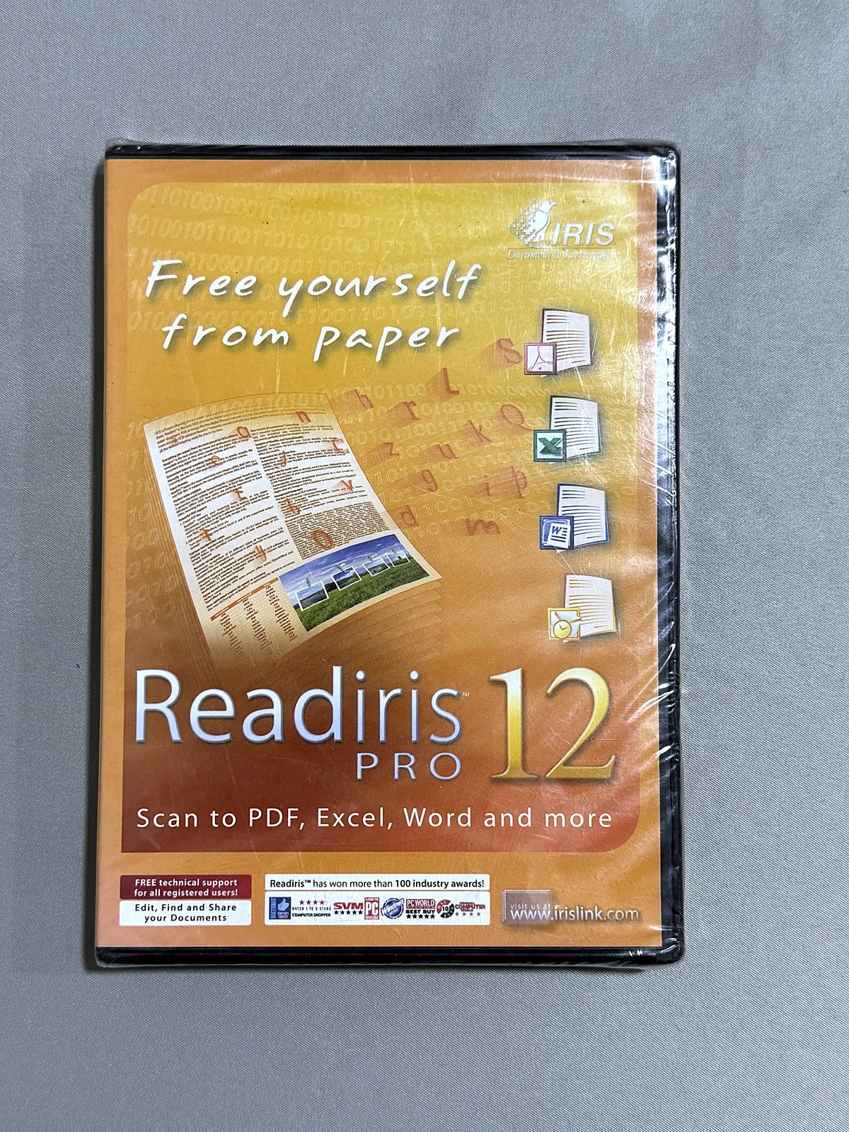 Readiris Pro 12 OCR Software Windows IRIS Scan to PDF Word Excel New Sealed