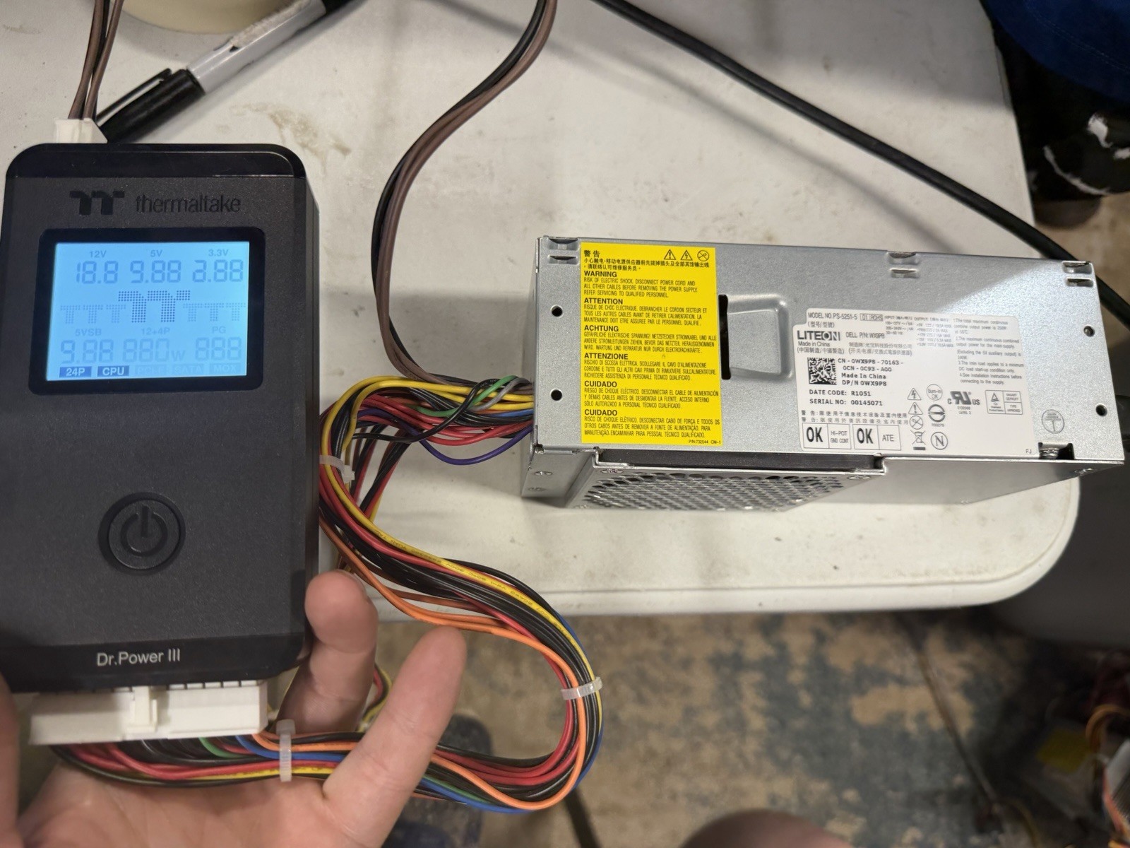 LITEON PS-5251-5 GENUINE Power Supply CN-0W28D-5  Output 250W MAX.TESTED