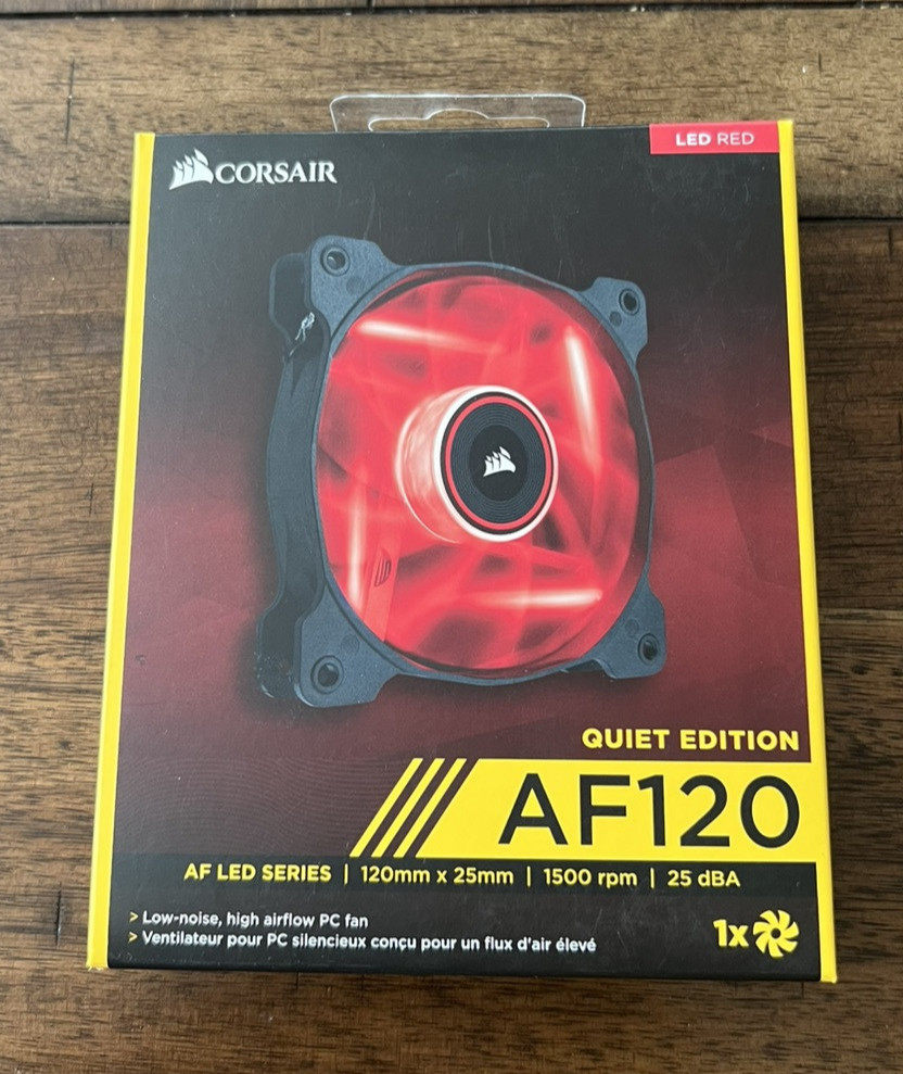 Corsair AF120 (120mm) Quiet Edition Case Fan with Red LEDs