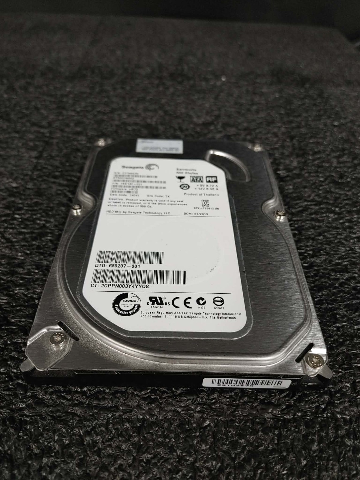 HP 680207-001 684593-001 500GB 7.2K RPM 16MB FW HP73 DC 14041 SATA 3.5" HDD