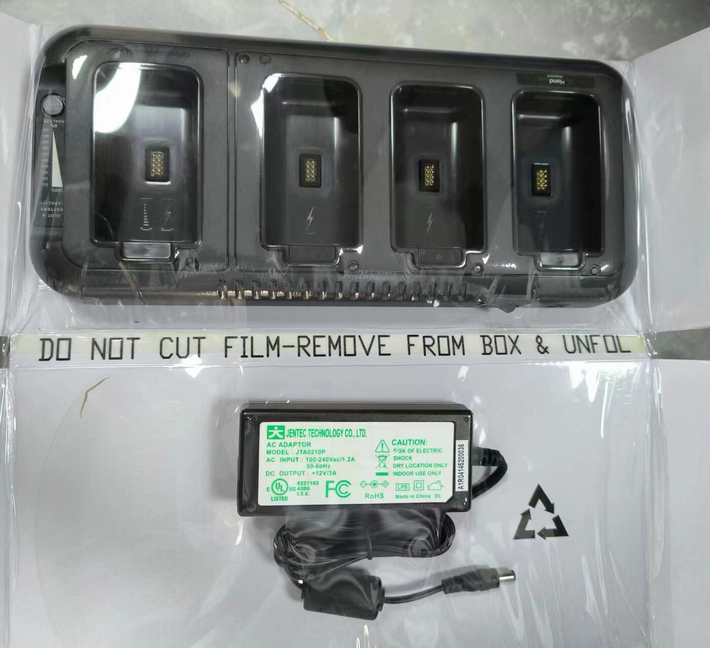 9500-QCE For Honeywell Dolphin 9500 9900 4 Slots Battery Charger Dock+AC Adapter
