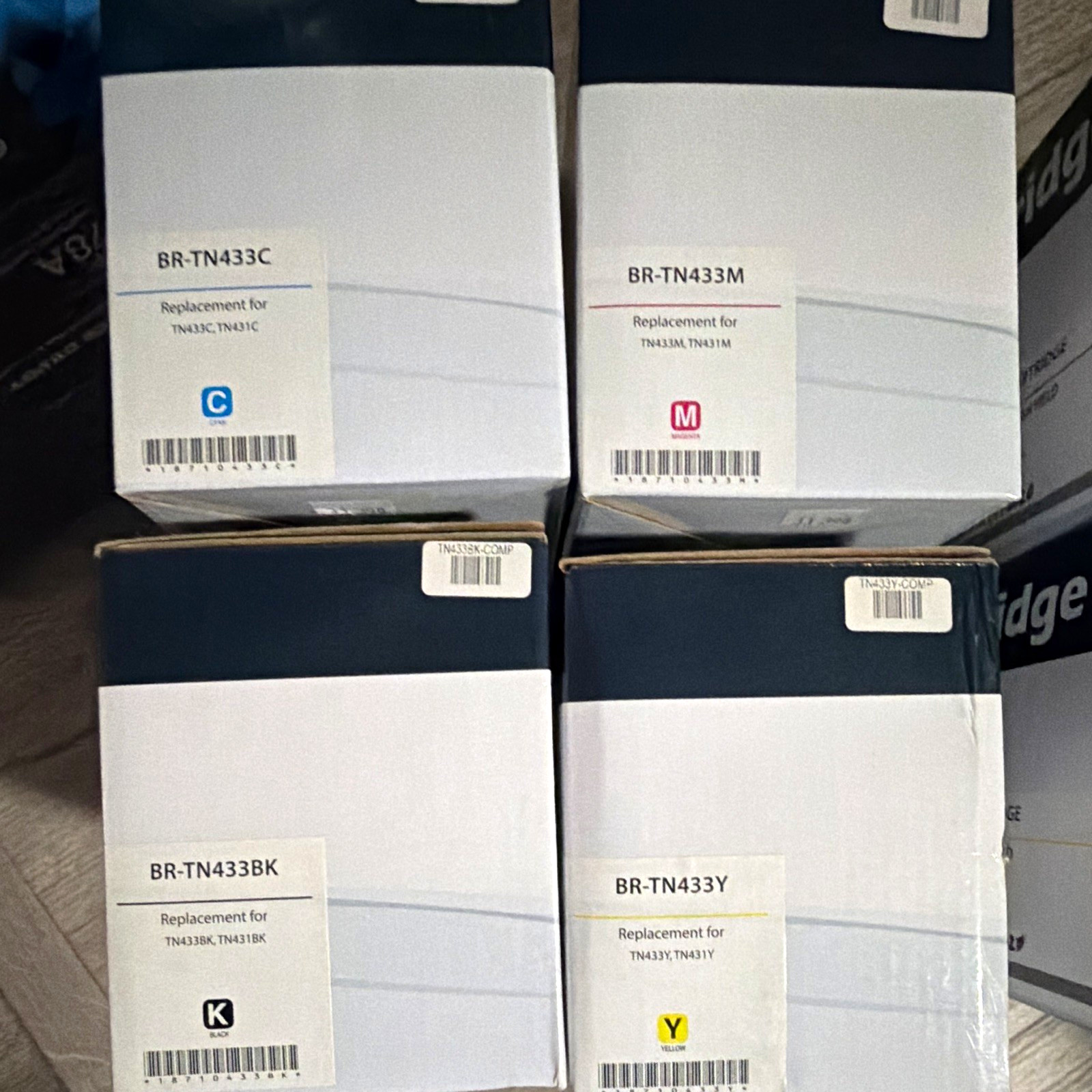 BR-TN433 Compatible CMYK Laser Toner Cartridge Set for Brother TN433 TN431C