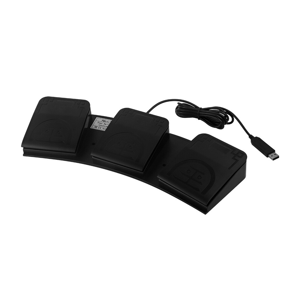 Upgrade USB Triple Foot Pedal Switch 3 Key Footswitch Program PC Game Action HID