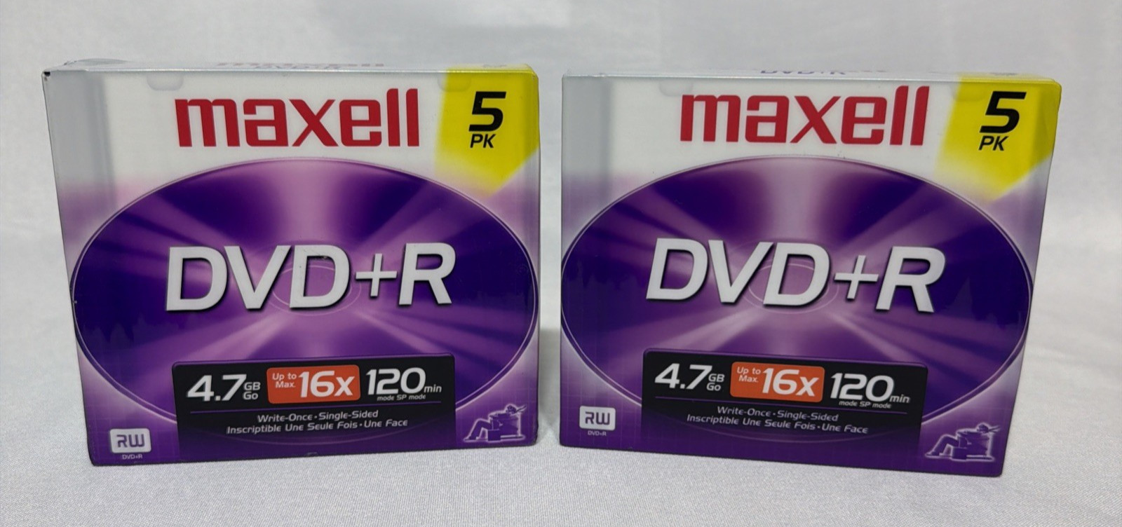 Maxell DVD-R Rewritable (2) 5 Packs of Discs 4.7 GB Factory Sealed