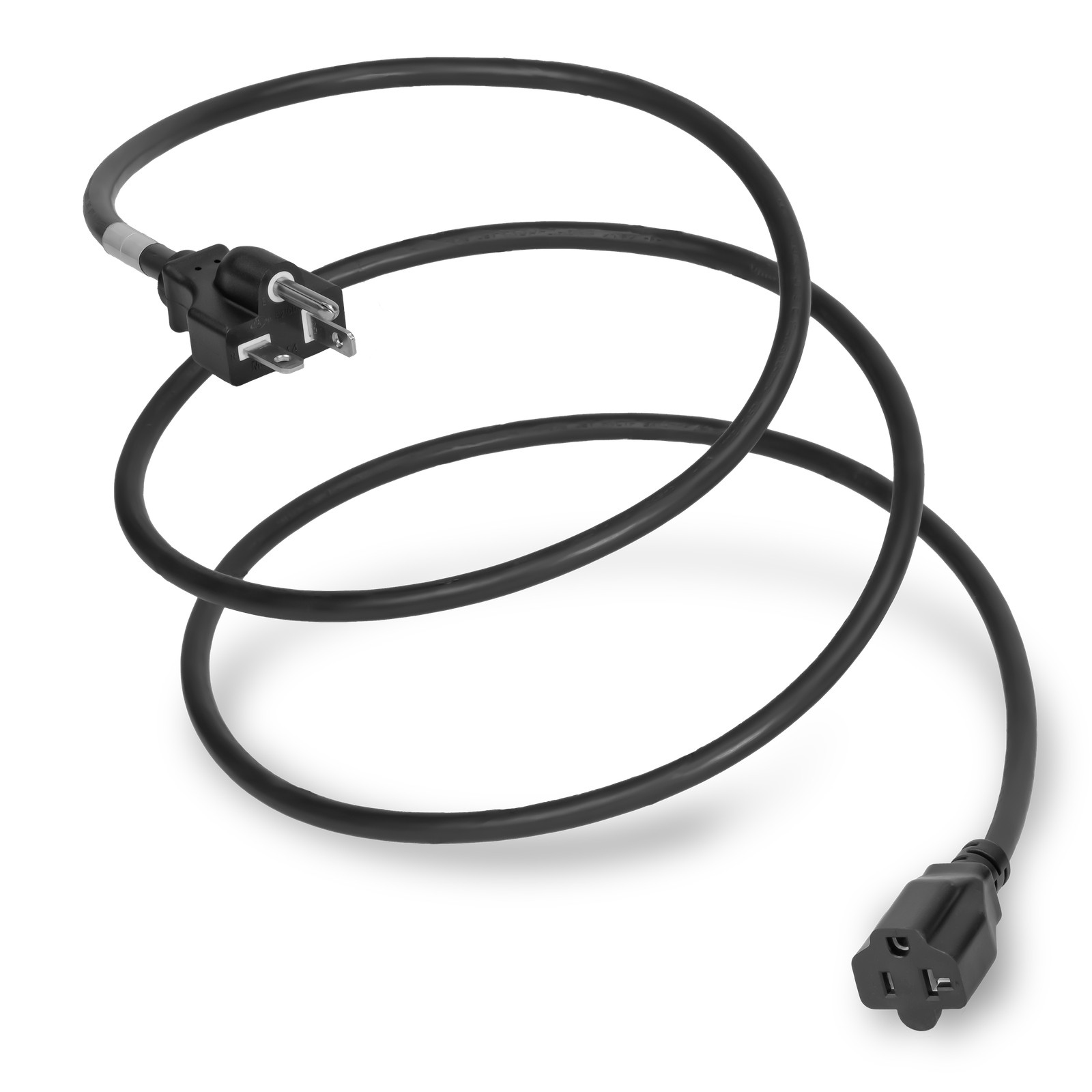 10 Pack of 5-20P to 5-15/20R T-SLOT 105c 20A 125V 12/3 SJT Power Cable - Black -