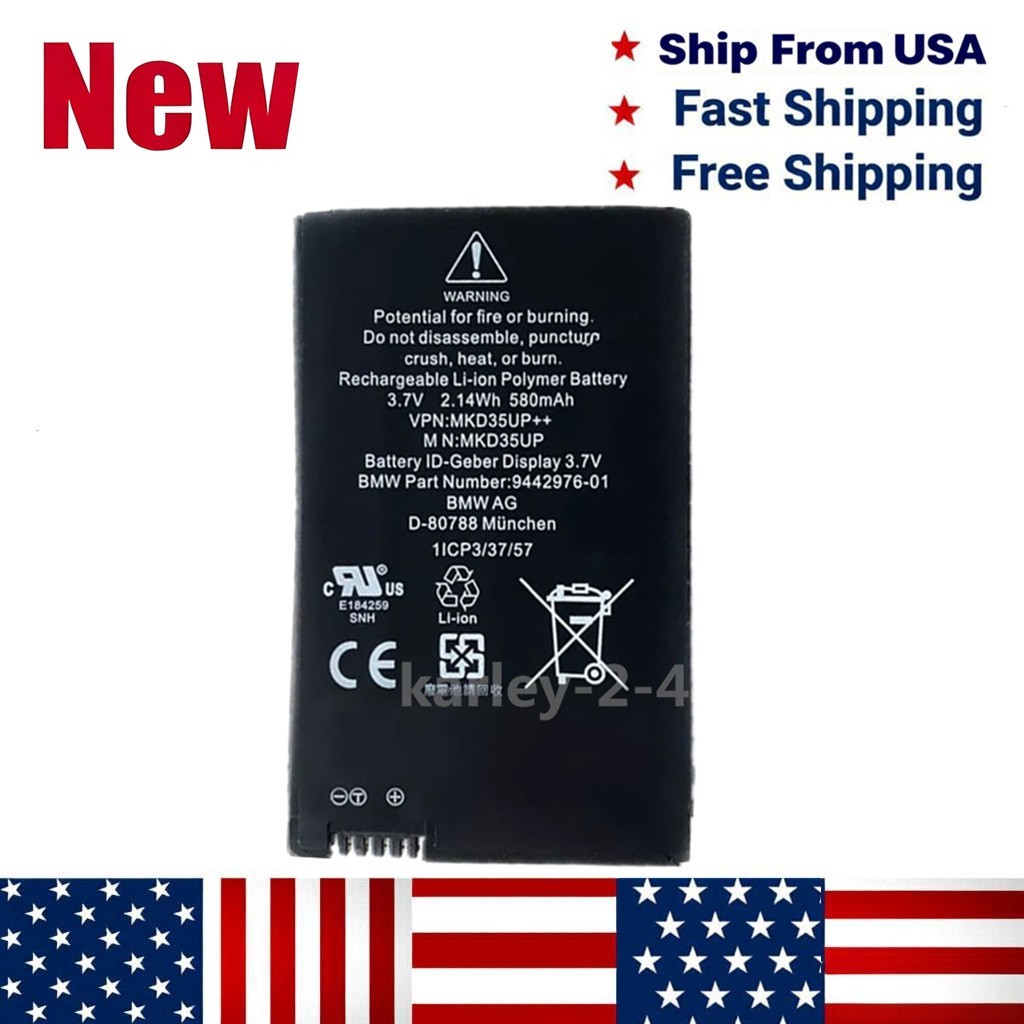 Replacement Battery For BMW IDG Display key 580mAh 9442976-01 MKD35UP Akku