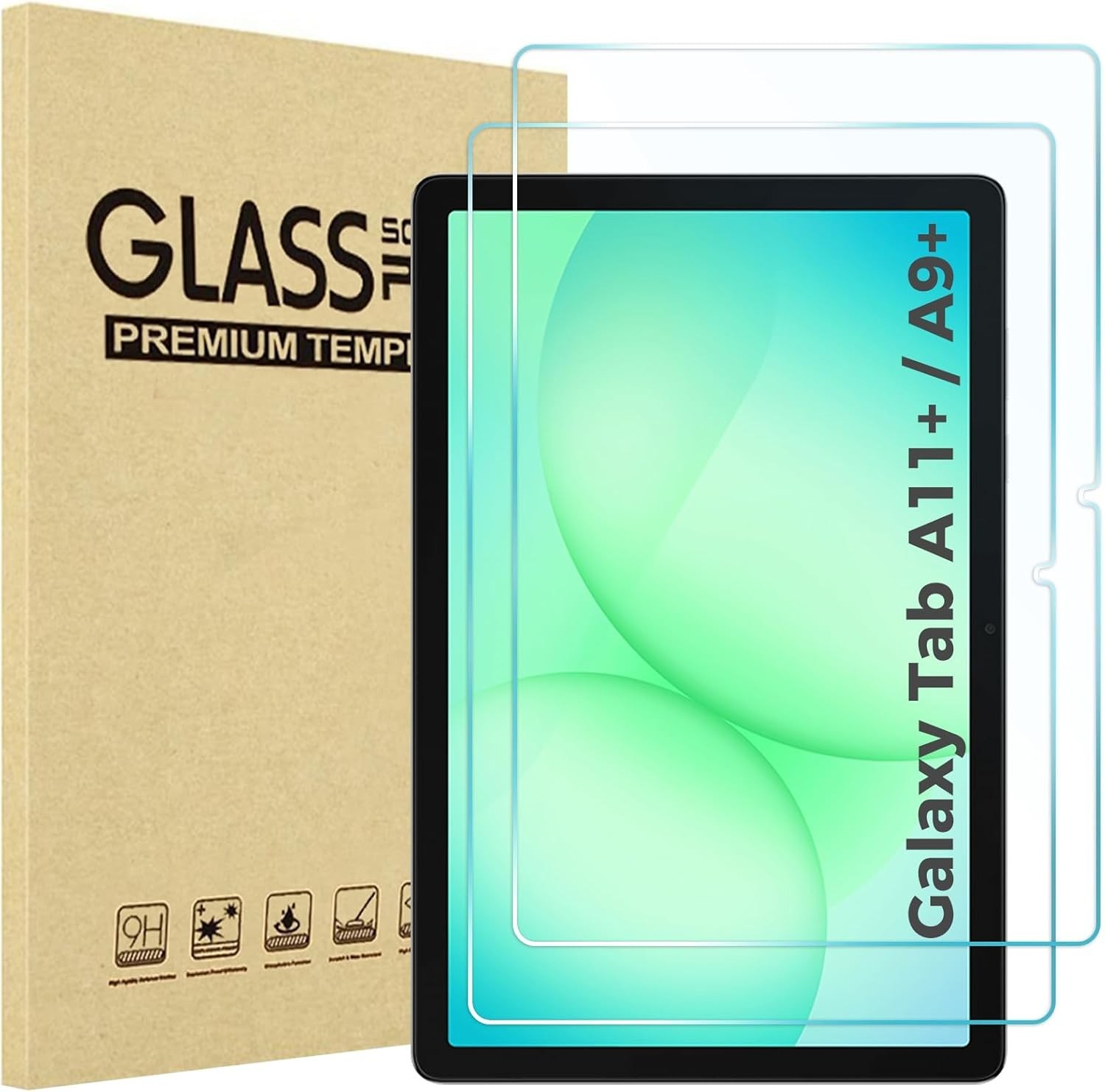 2X For NEW Samsung Galaxy Tab A11Plus A11+ / A9Plus / A9+ Glass Screen Protector