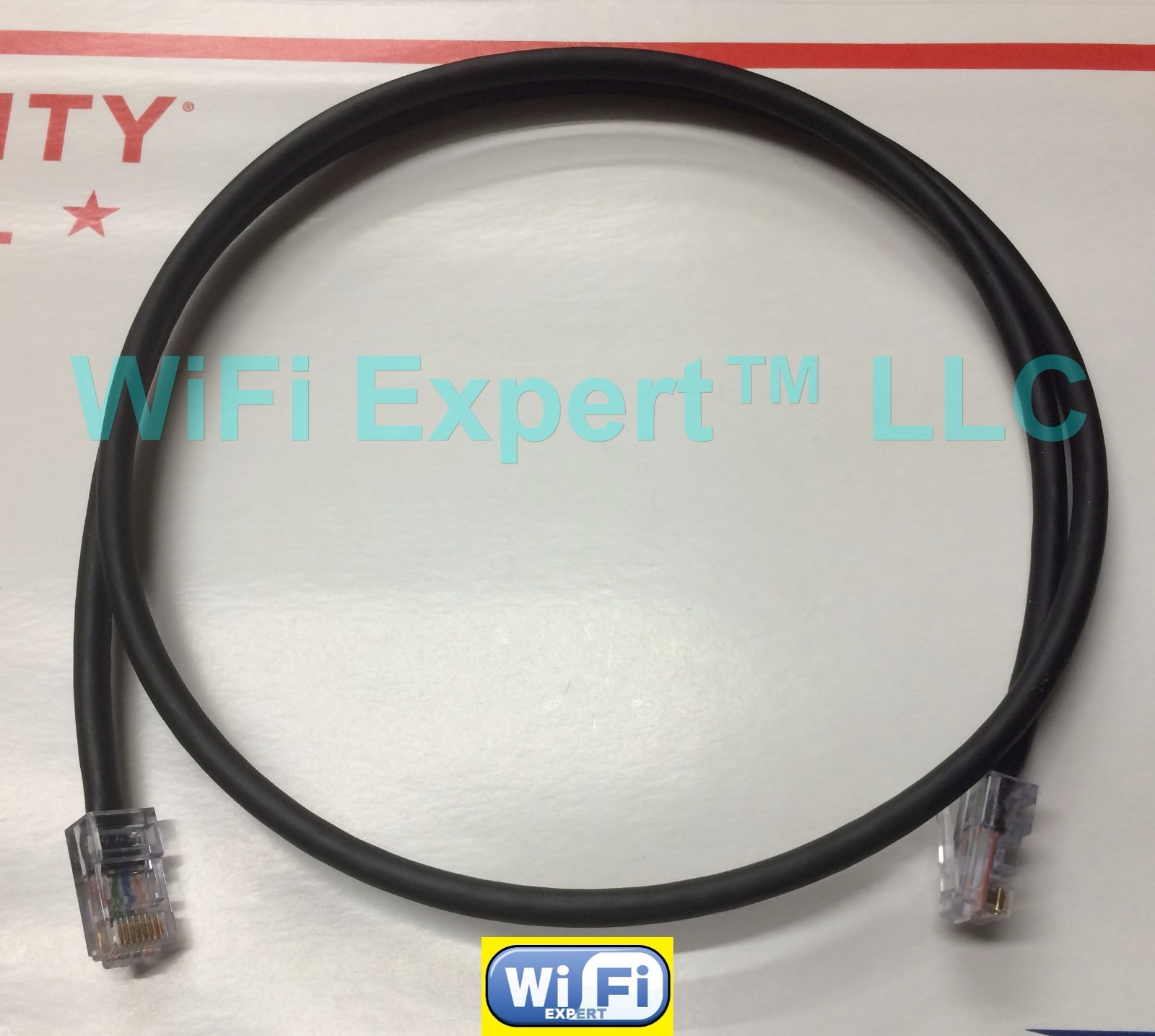 50-200' BLACK Patch PoE CAT5e Jumper Cable MADE IN USA