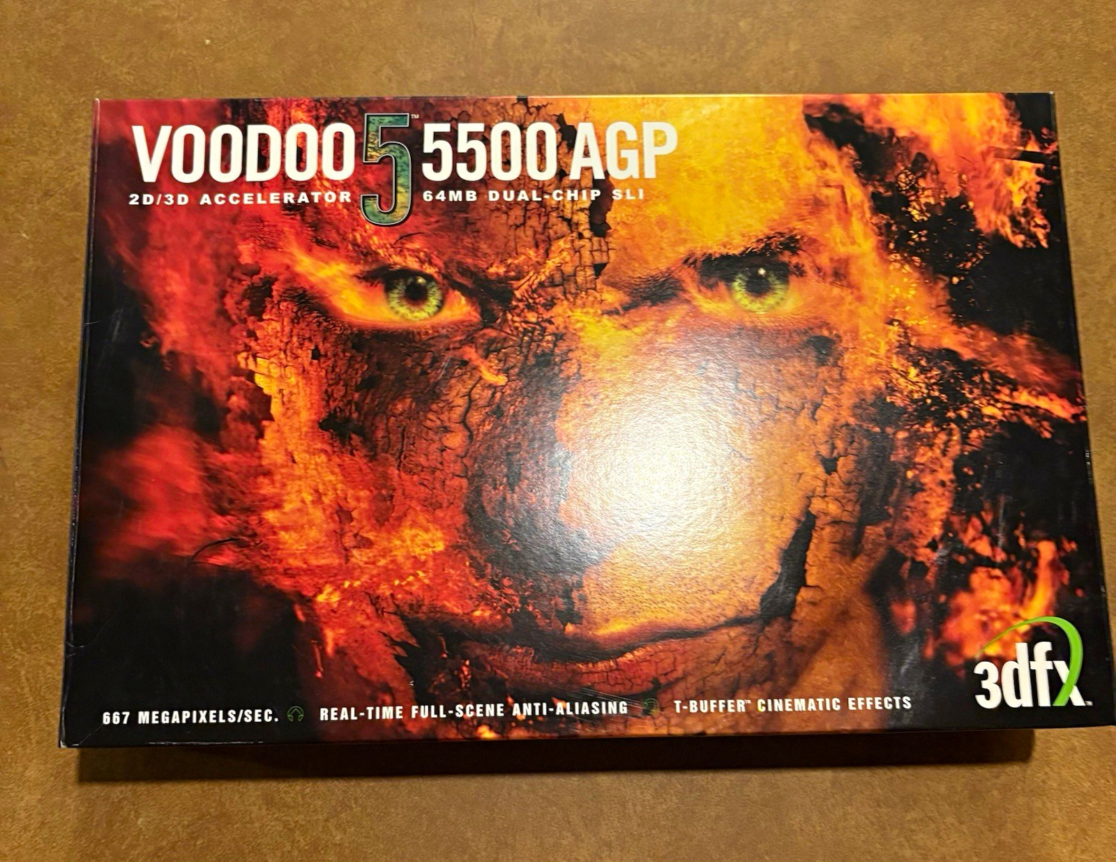 3dfx Voodoo5 5500 AGP 64MB VSA-100 Dual-Chip SLI VGA Graphics Card