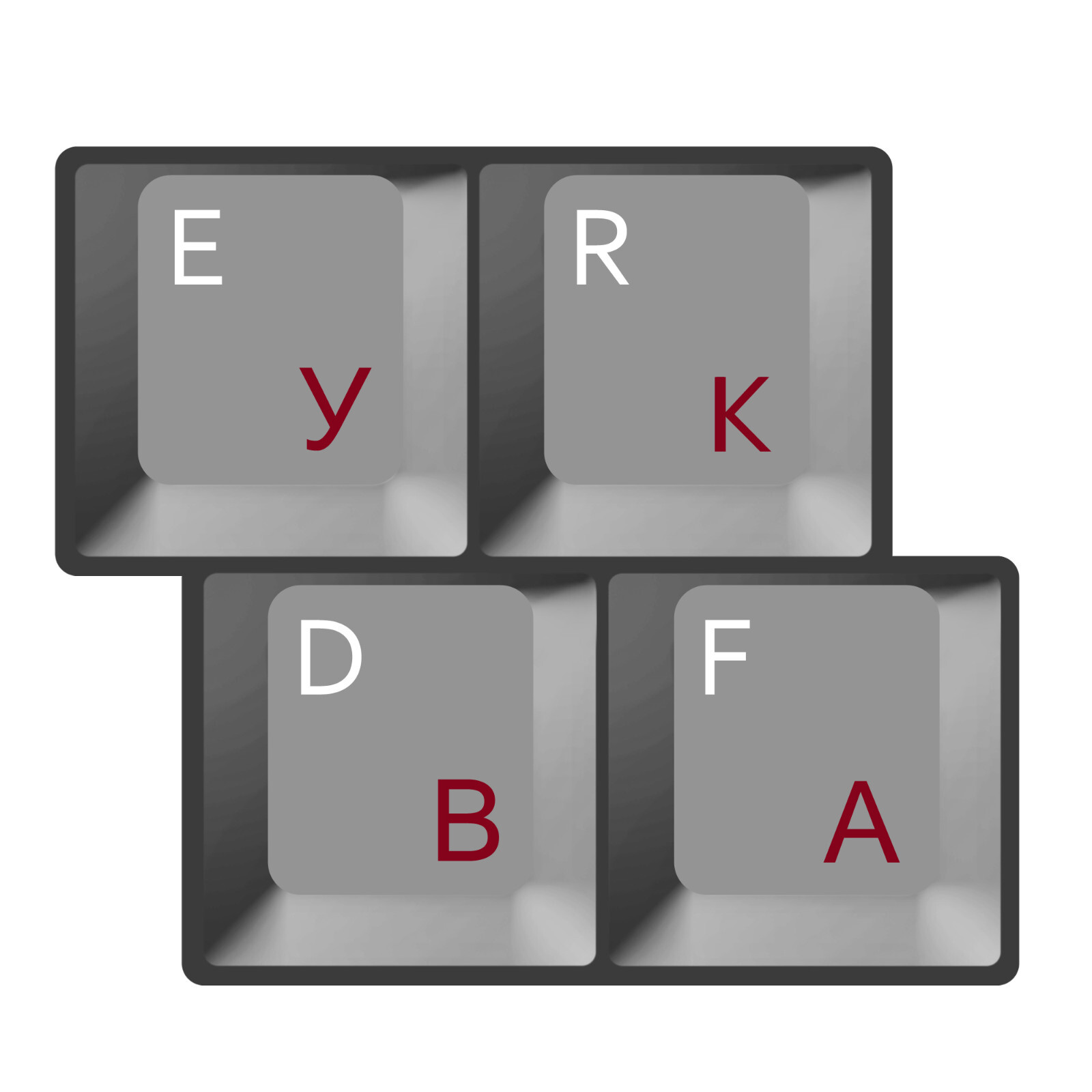 HQRP Russian Keyboard Stickers Cyrillic Red Letters New