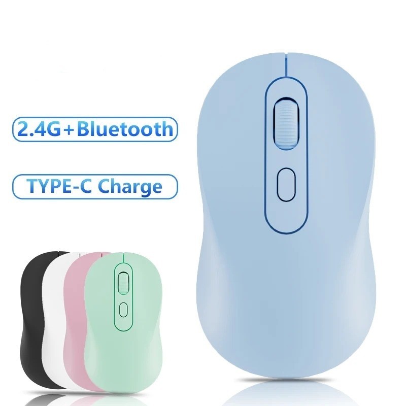 Wireless Bluetooth Mouse 1600DPI Adjustable 2.4G Dual-Mode TYPE-C Charging