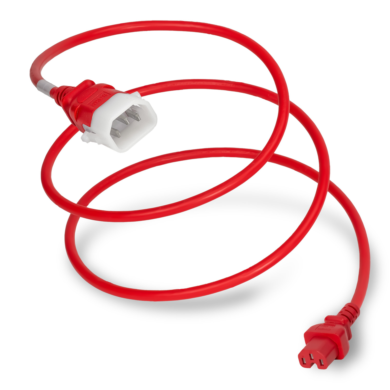 5 Pack of P-LOCK C14 to C15 15A 250V 14/3 SJT Power Cord - Red - 7ft