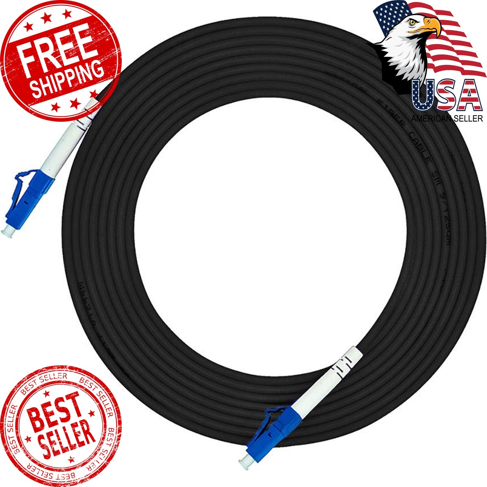 Jeirdus 50M LC to LC Outdoor Armored Fiber Cable