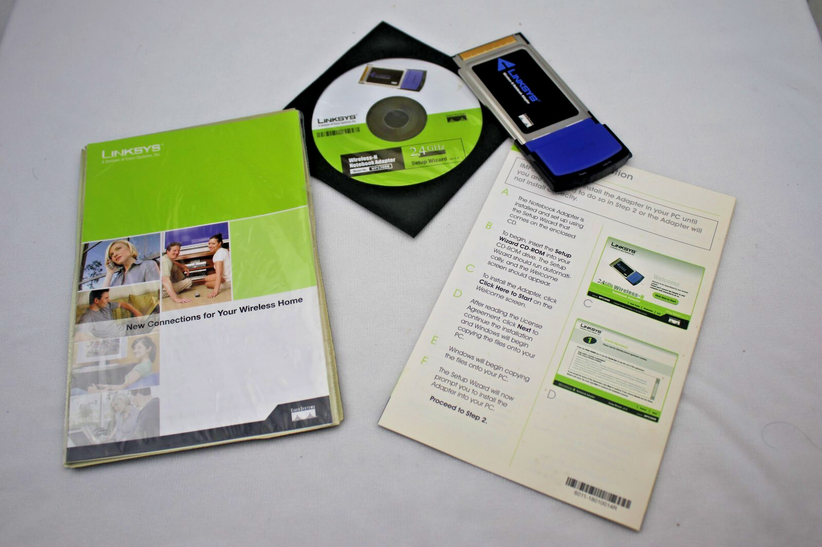 New LINKSYS WPC300N WIRELESS N NOTEBOOK ADAPTER WITH CD-ROM **SHIPS FREE**
