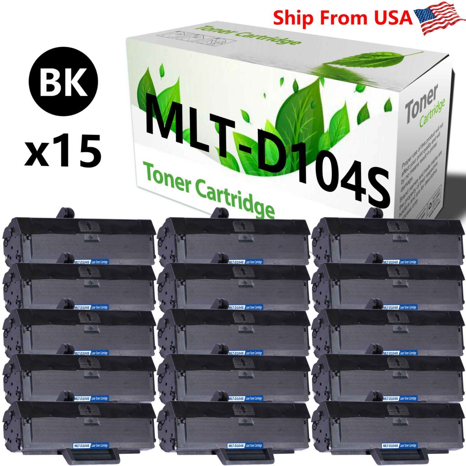 15PK Compatible MLT-D104S D104S Toner Cartridge For SCX-3201 Laser Printers