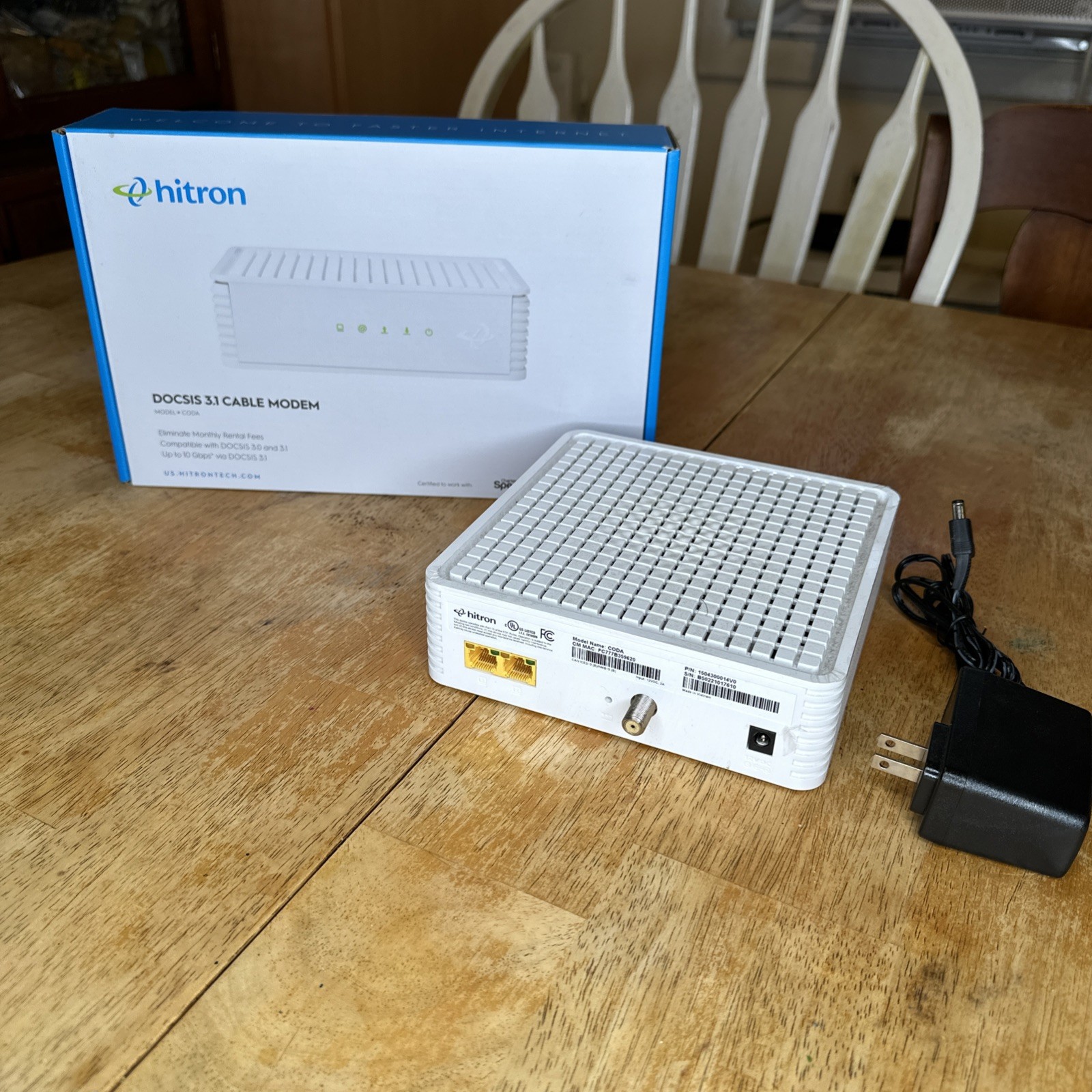 Hitron DOCSIS 3.1 Cable Modem Broadband Internet CODA-S12
