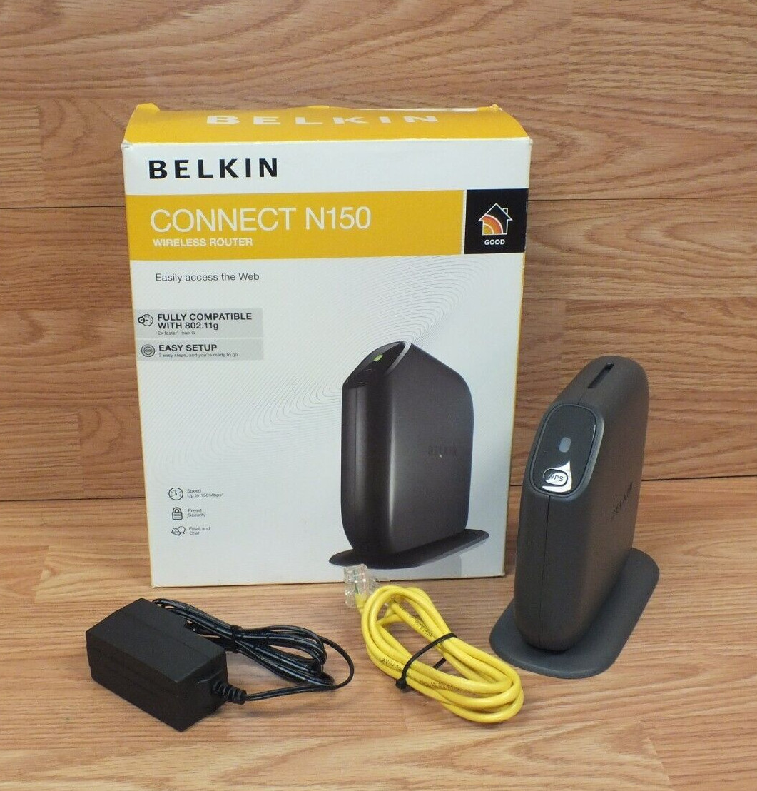 Genuine Belkin N150 Wireless Internet Router With Box **READ**