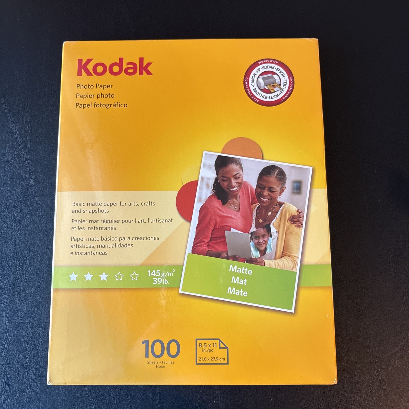 Kodak Photo Paper Matte 8-1/2 x 11 Inches 100 Sheets