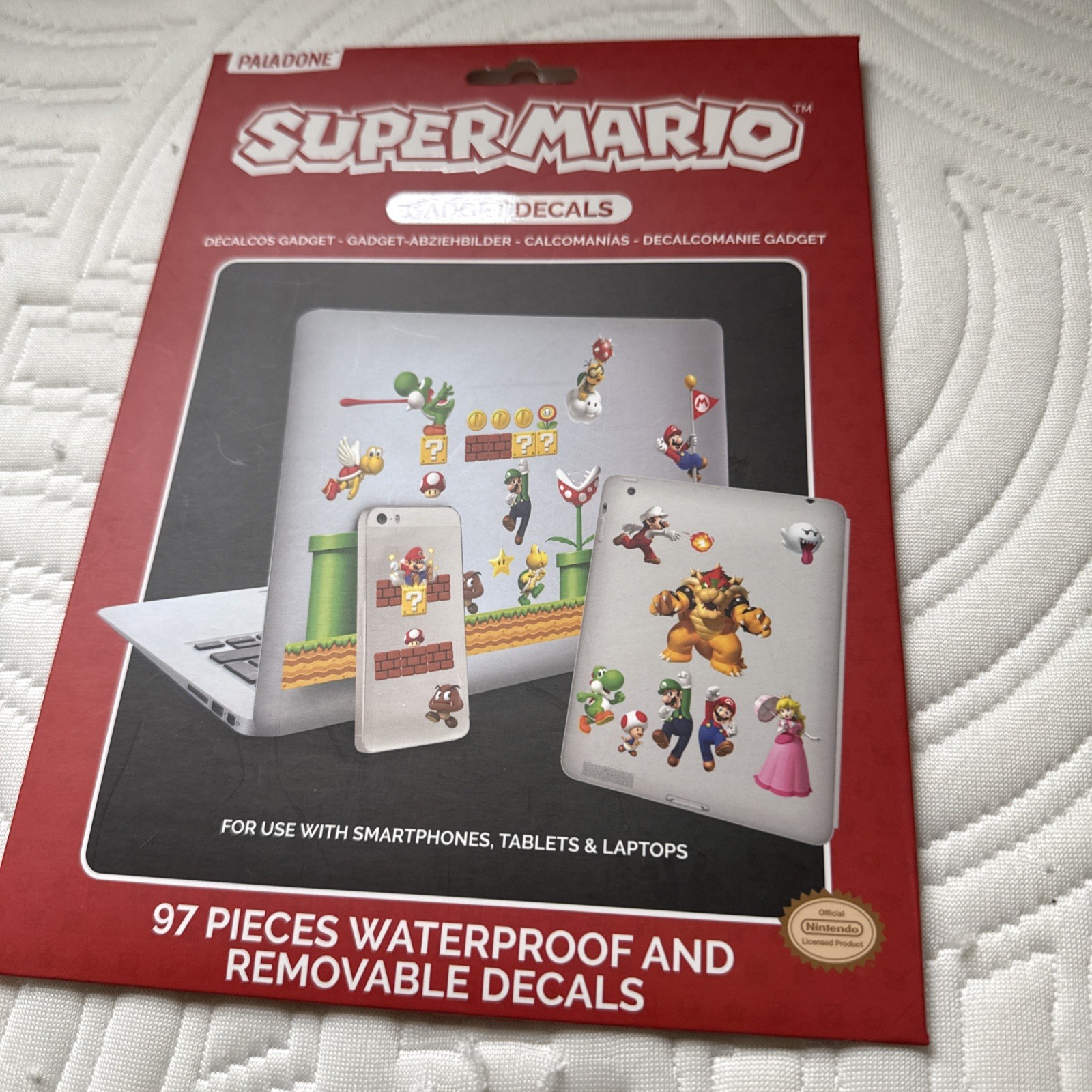 Super Mario Gadget Decals Waterproof Removable 97 PC Laptop Phone Ships Fast