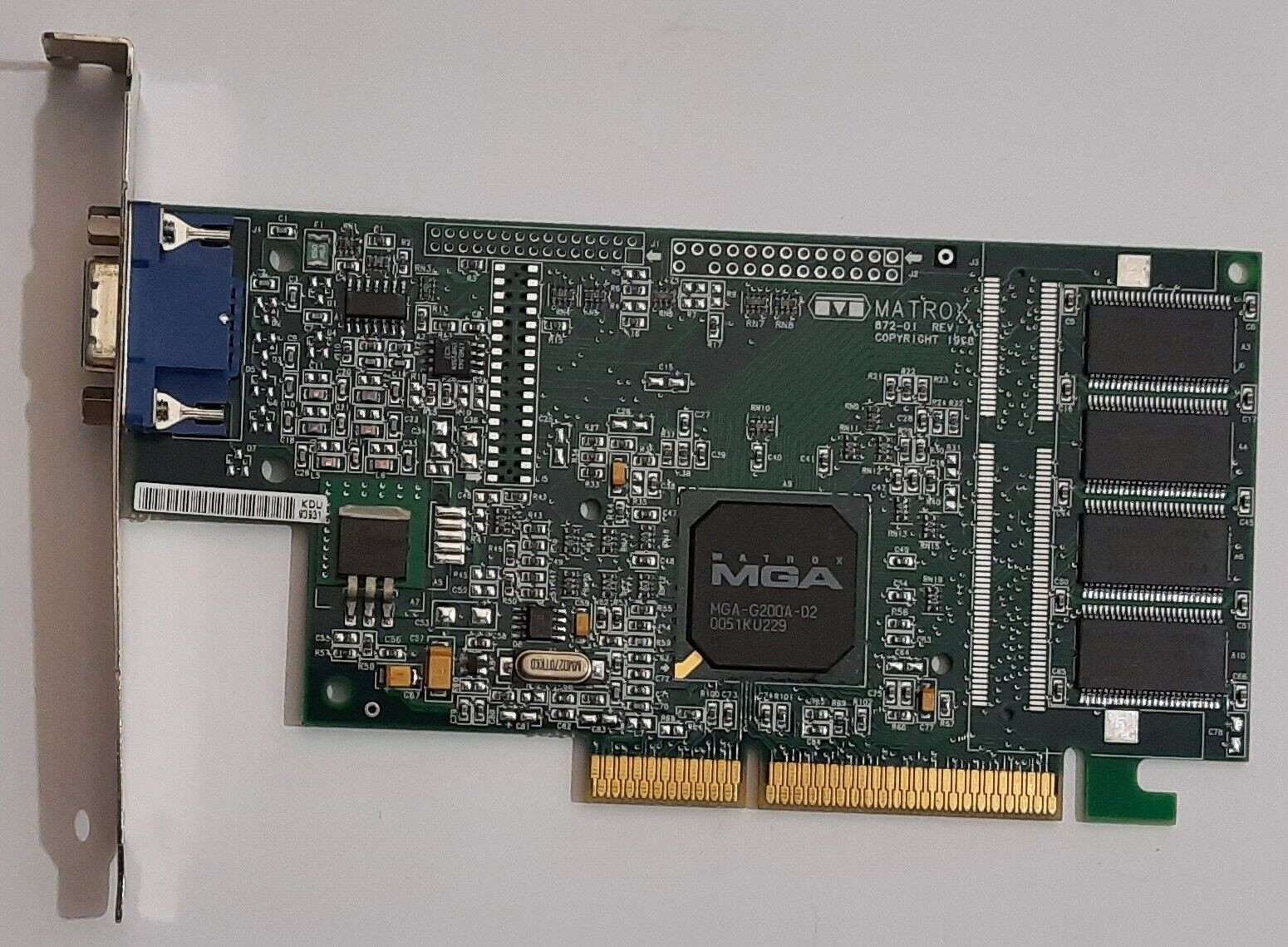 Matrox Millennium G200 LE AGP Graphics Card (G2DMILA/8D/OE2, 8MB, Retro, 2000)