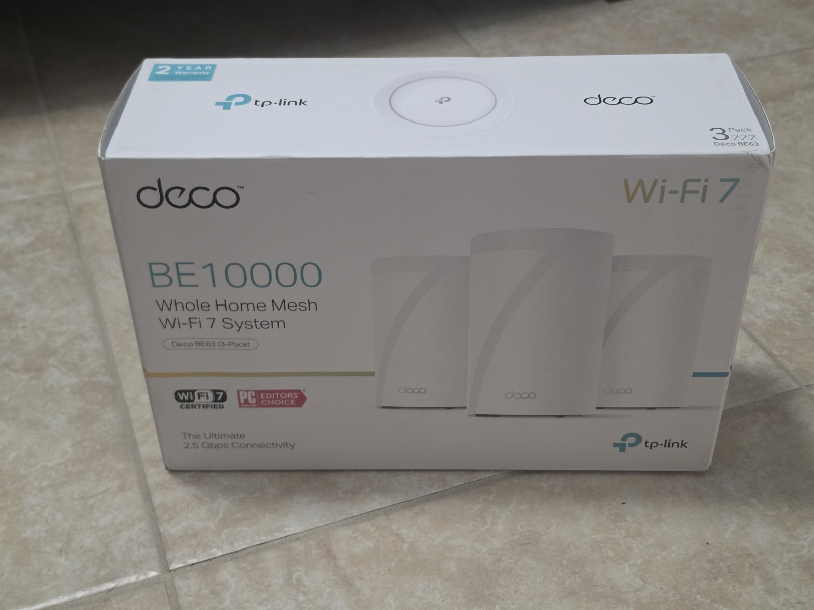TP-Link Deco 7 Pro BE10000 Wi-Fi 7 Mesh System Tri-Band AI-Roaming (Pack of 3)