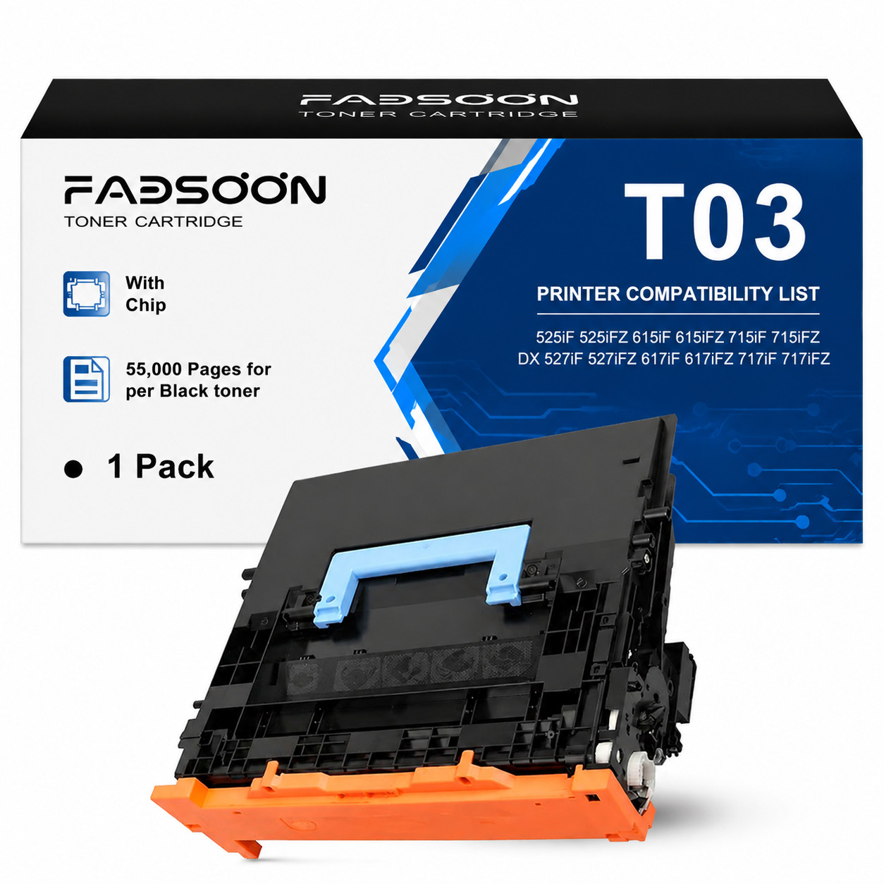 T03 1PK BK Toner Cartridge imageRUNNER ADVANCE 525iFZ II 615iFZ II 715iFZ II