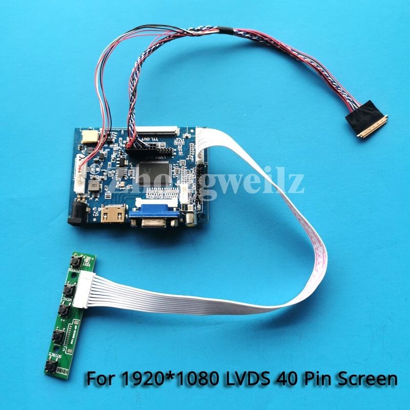 For B156HTN02.1/2.0 Screen 1920x1080 VGA AV HDMI LVDS-40Pin LED Driver Board Kit