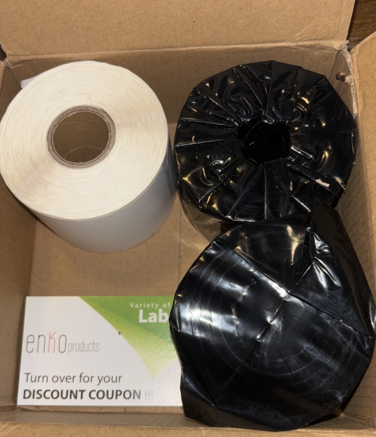 enKo 5 Rolls Direct Thermal Labels 30256 2-5/16x4" White Dymo Rollo Shipping