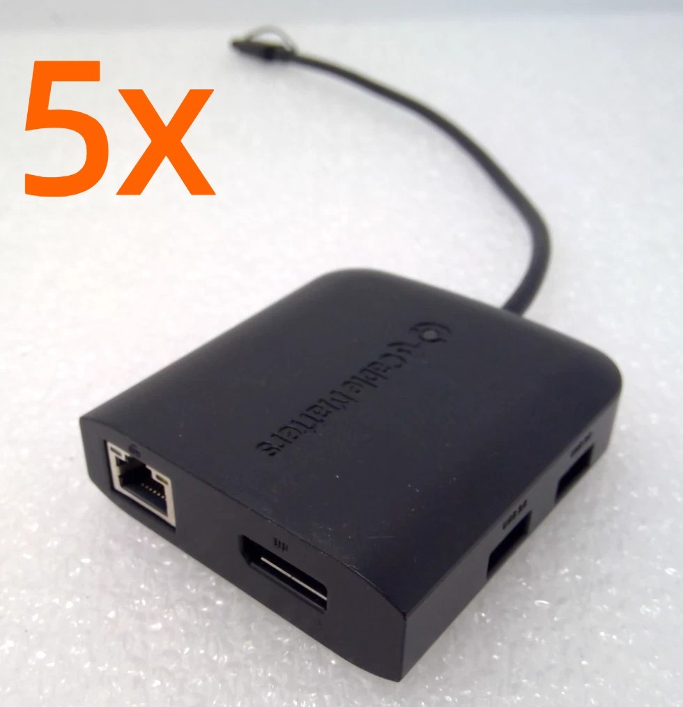 Lot of 5 Cable Matters USB C Multiport Adapter DisplayPort 1.4 USB 2.0 Ethernet