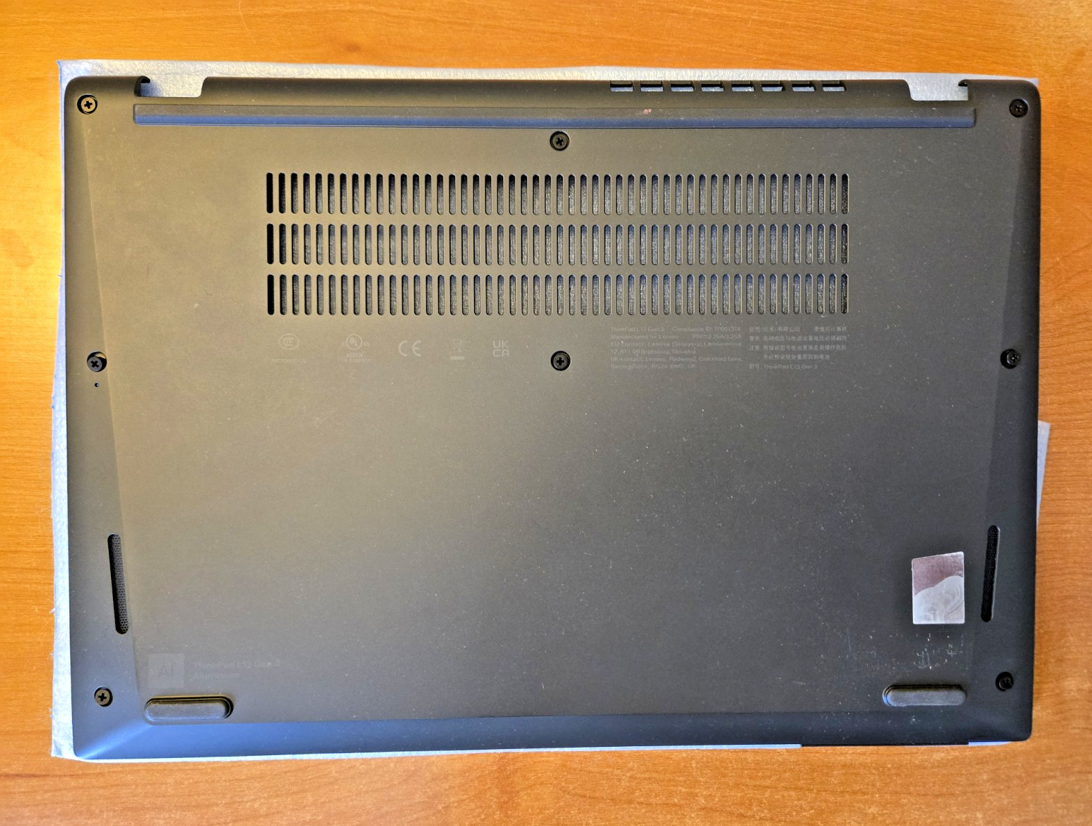 Lenovo ThinkPad L13 Gen 3 Bottom Cover 5M11K83374/5M11H58696 - Pre-Owned