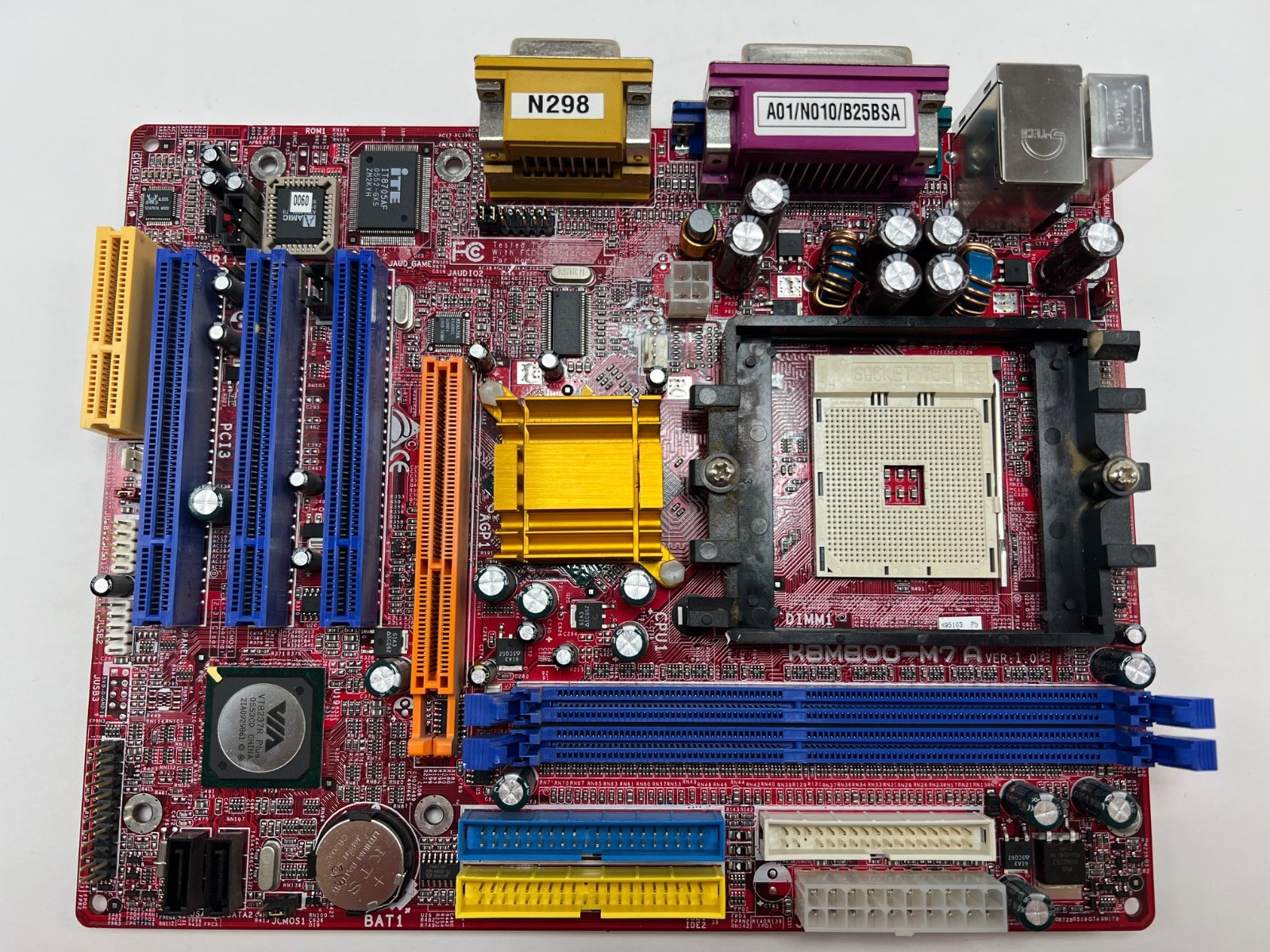 BIOSTAR MOTHERBOARD K8M800-M7A DIMM1 CPU1 JATXPWR1