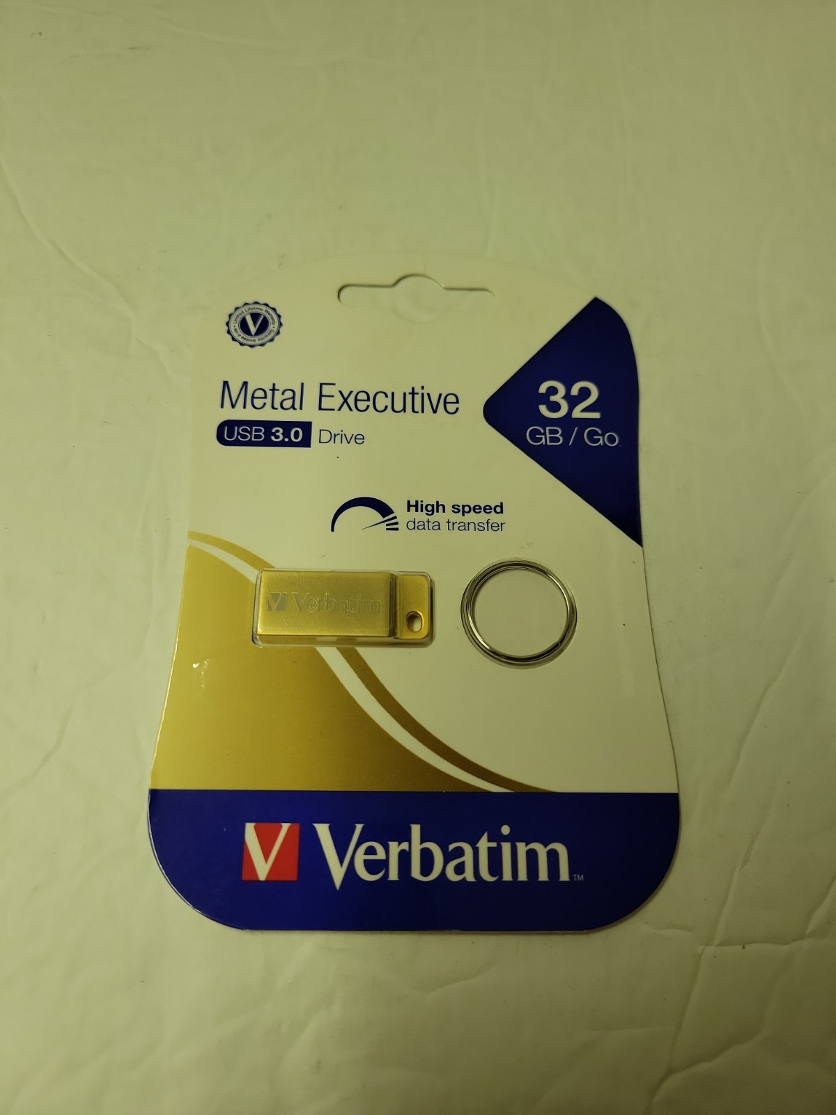Verbatim 32GB Metal Executive USB 3.0 Flash Drive - Gold - 99105