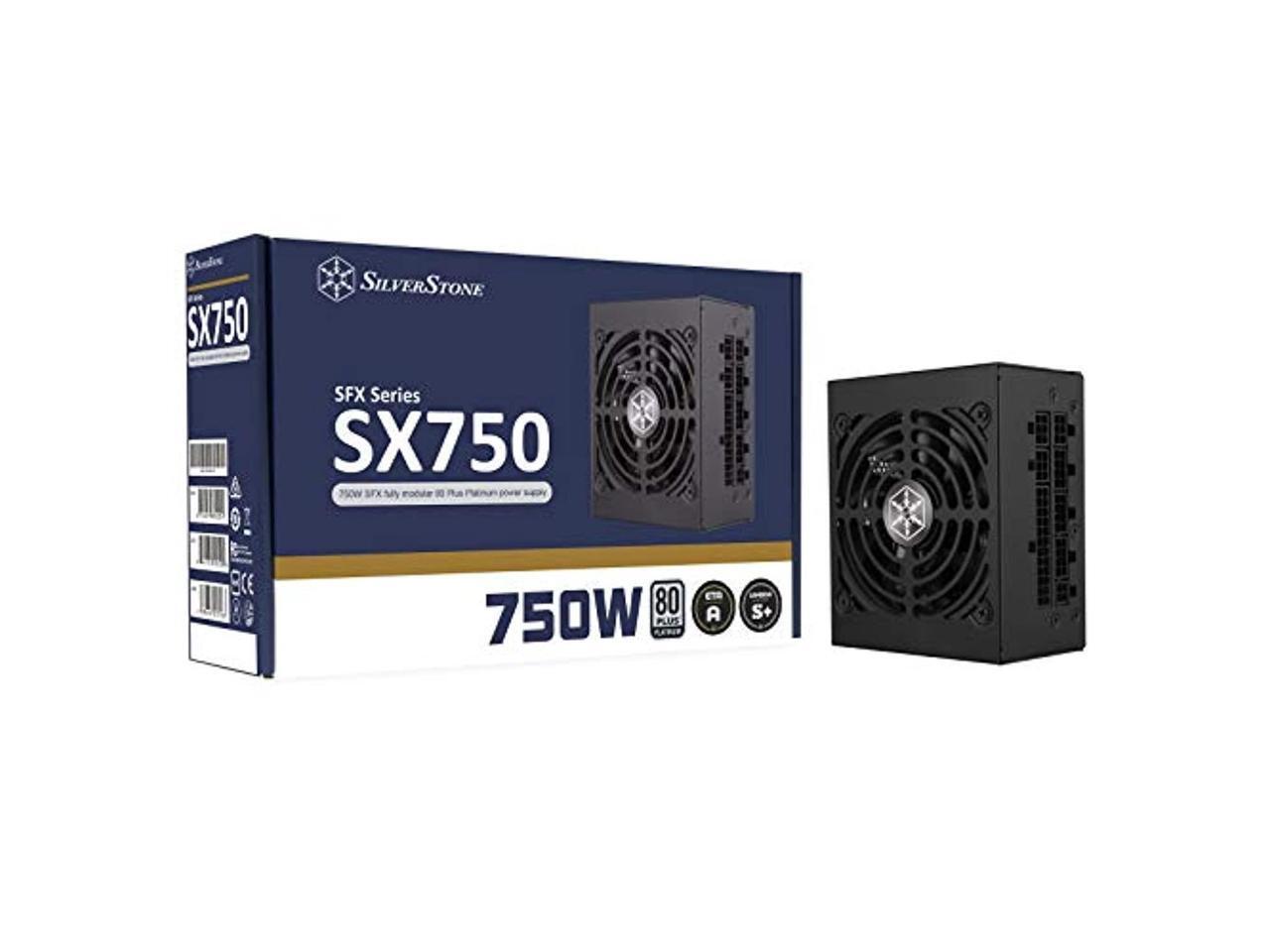 silverstone sx750 platinum, 750w sfx fully modular 80 plus platinum power supply