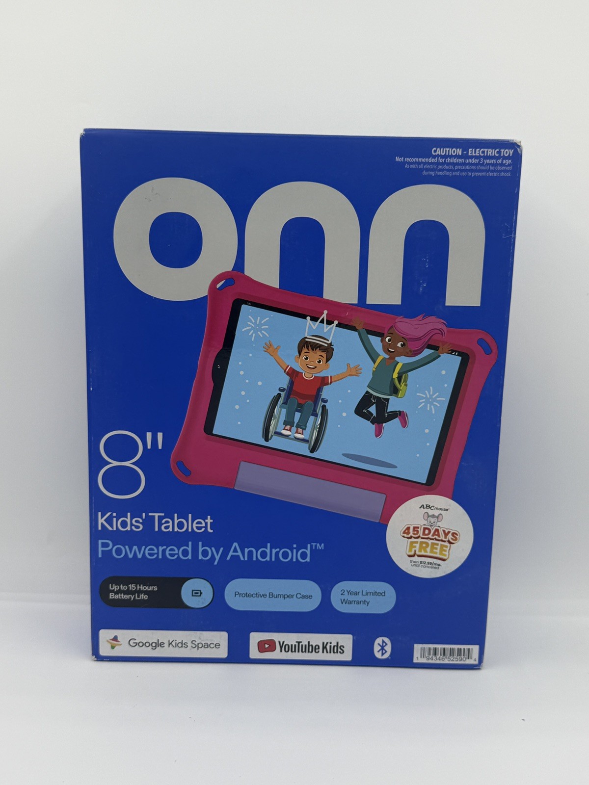 New onn 8" Kids Tablet 32GB [2024 Model] Pink Bumper Sleeve and Stand Included