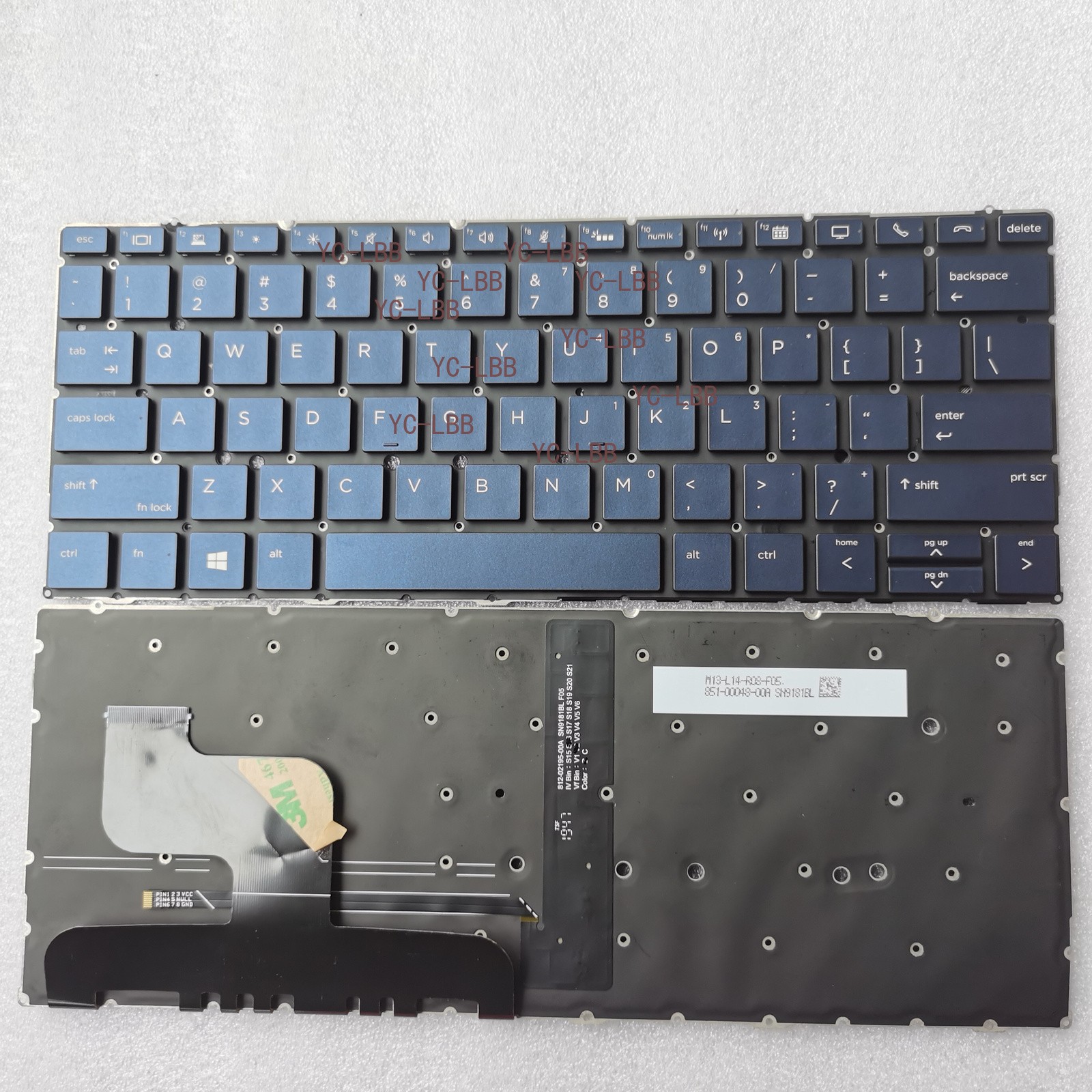New US English For HP ELITE Dragonfly G2 MAX 13.3 Laptop Keyboard blue