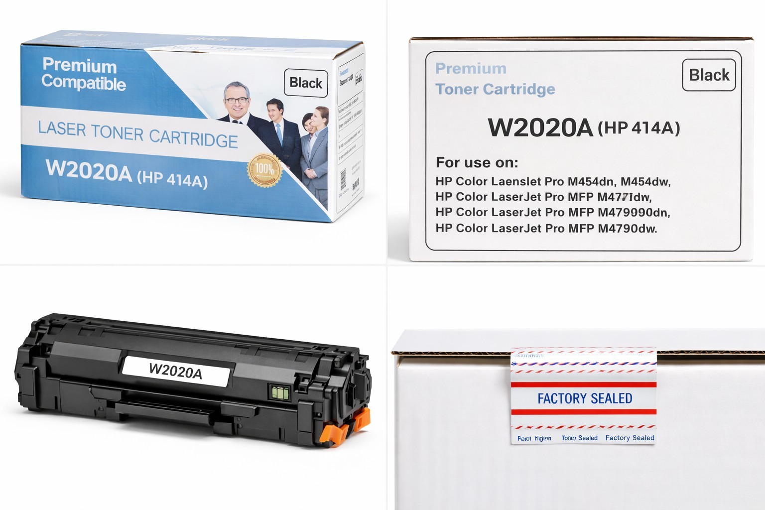 Premium Toner Cartridge W2020A, HP Color Laser Jet Pro M455 Or Pro M454 BLACK