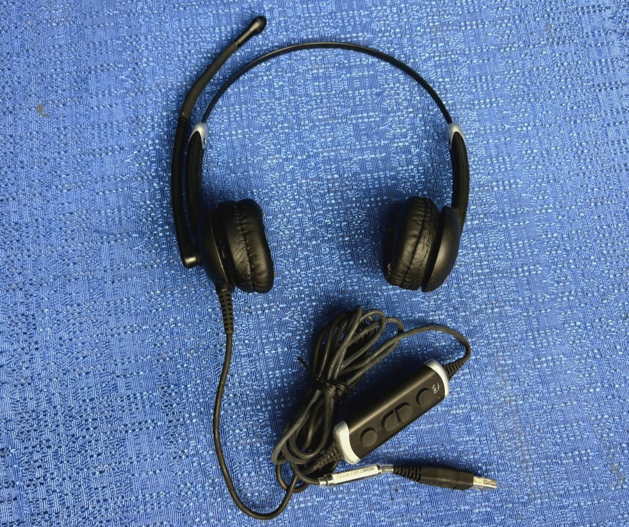 Jabra VXi Envoy UC Duo USB Wired Headset Call Functions Adjustable Headband