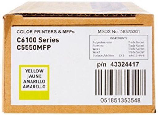 GENUINE FACTORY SEALED OKI 43324417 Yellow Toner Cartridge C6100 C5550MFP 